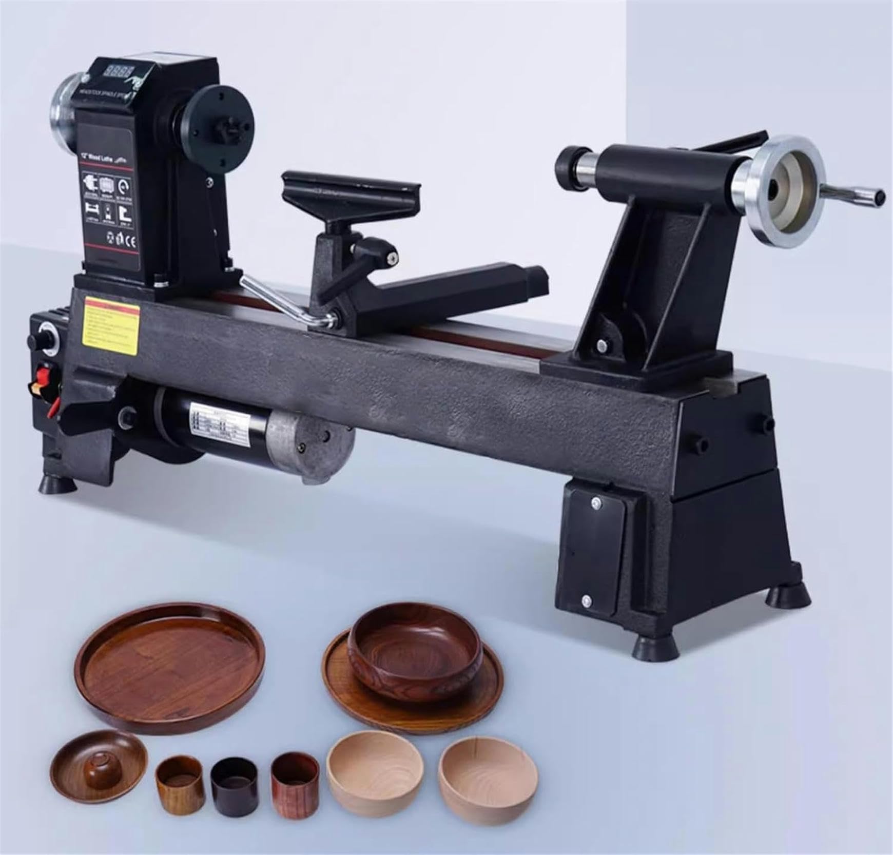 Mini Torno De Madera De 900 W, Velocidad Infinita De 300 A 3800 RPM, For Que Los Principiantes En Carpintería Puedan Hacer Pequeñas Artesanías De Madera