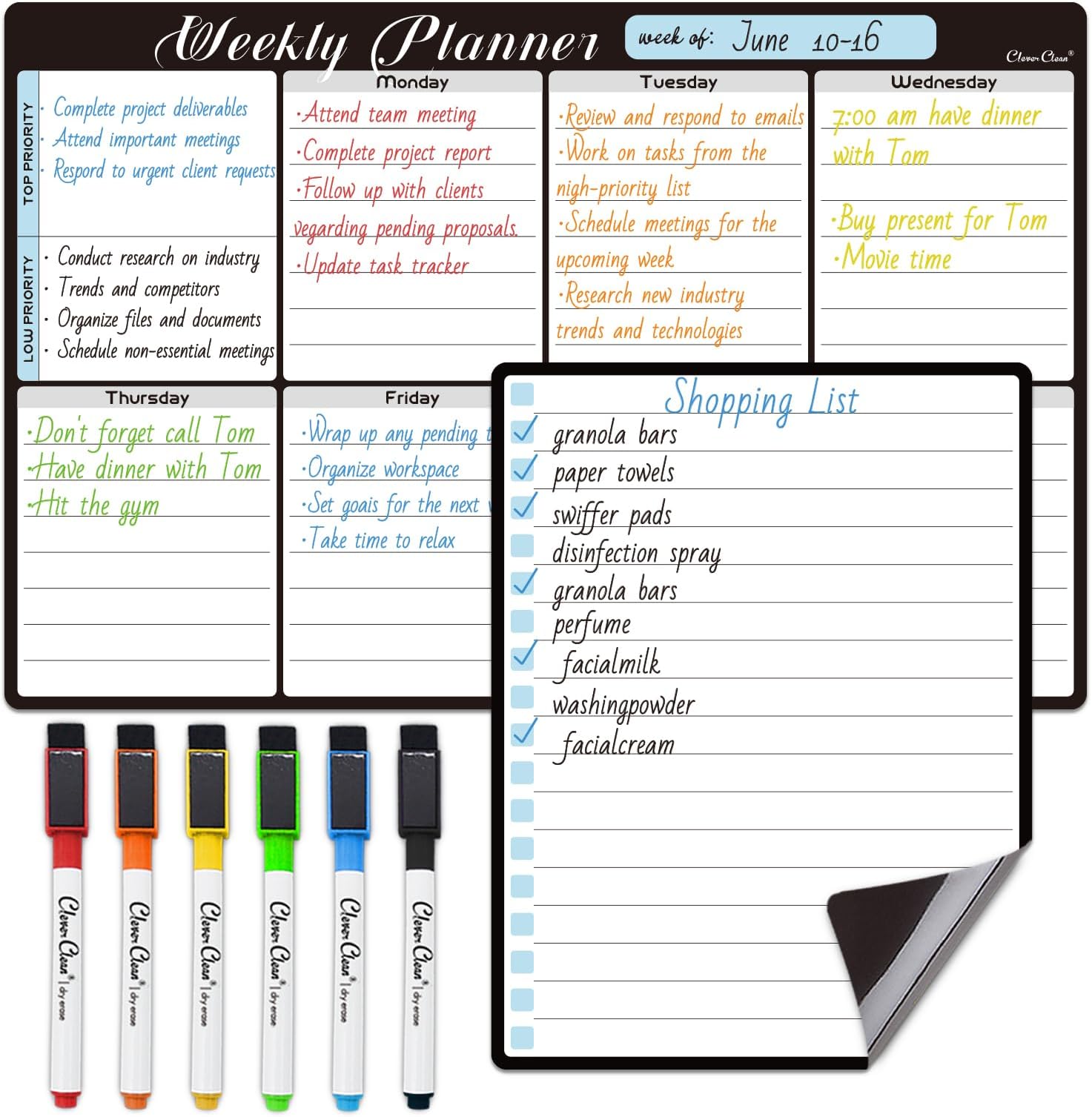 Amazon Magnetic Dry Erase List Board 6 5 x8 5 Weekly Daily 2 Amazon magnetic dry erase list board 6 5 x8 5 weekly daily 2