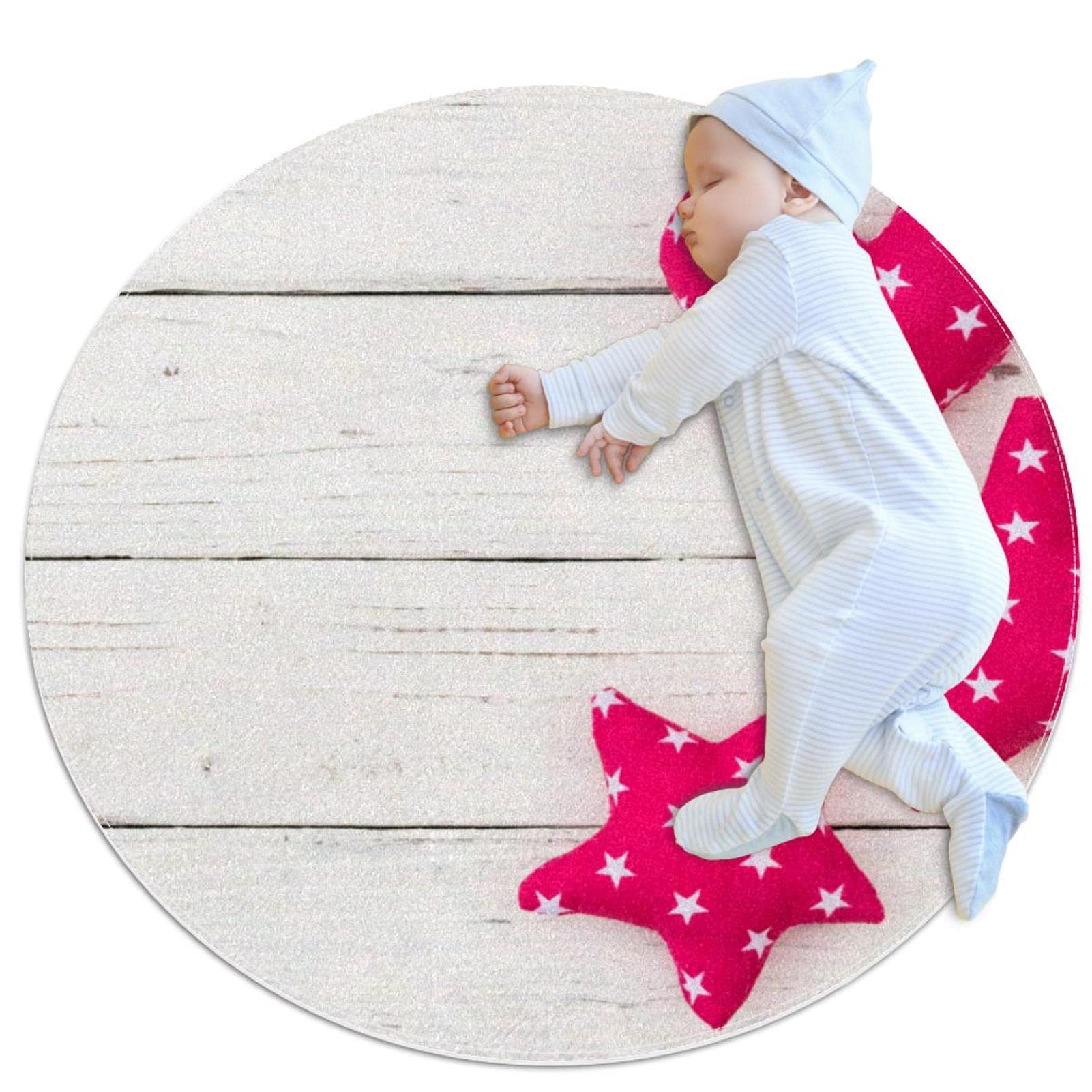 Tapis de jeu pour enfants haut de gamme JDEZ Étoile de Bois au design animaux raffiné