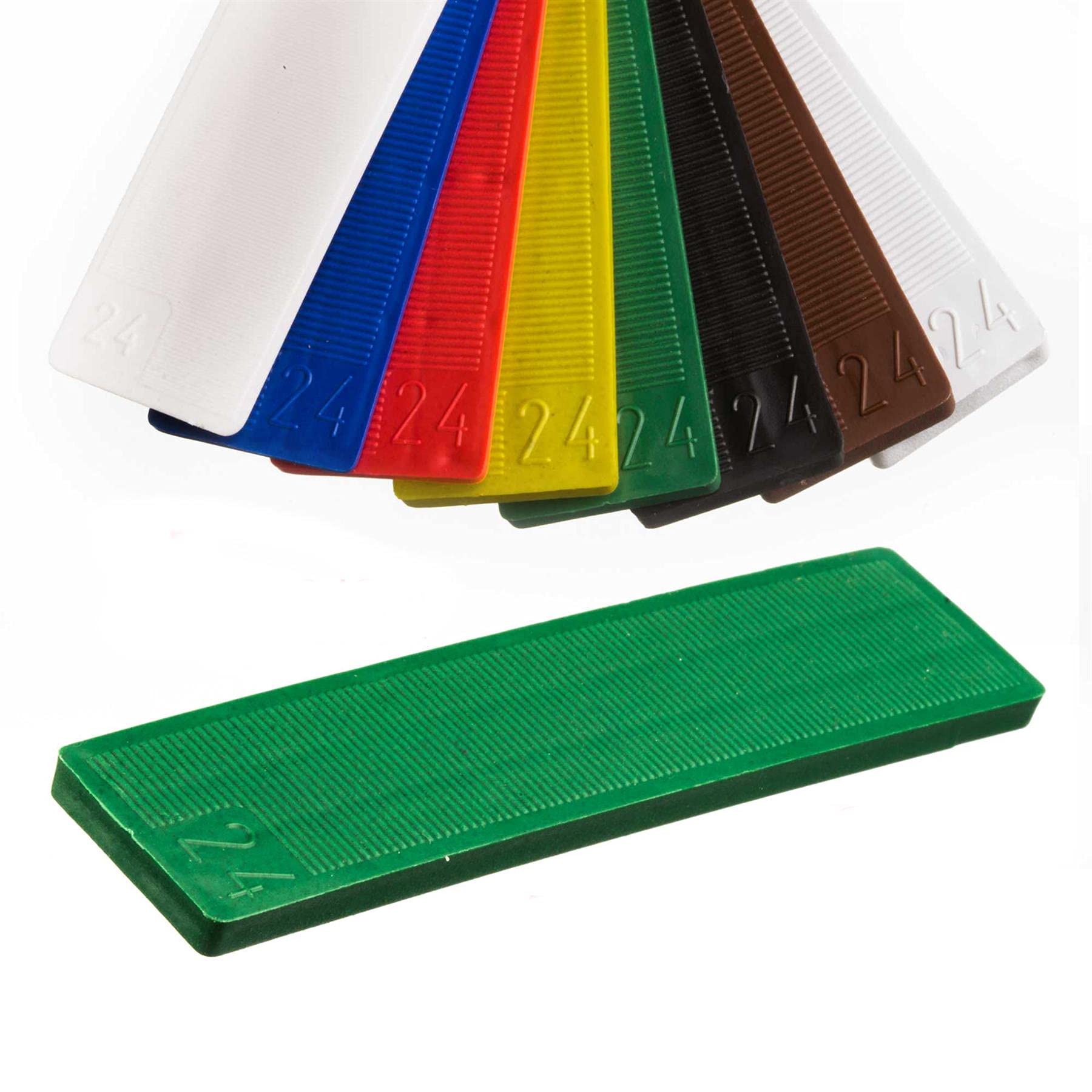 Flat Plastic White Window Spacers | 1x24x100mm | Glass Window Glazing Flat Packers (1000 PCS)