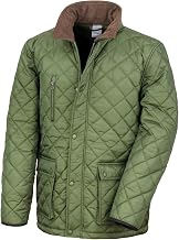 Result Mens Cheltenham Gold Fleece Lined Jacket (Water Repellent & Windproof) (XL) (Olive)