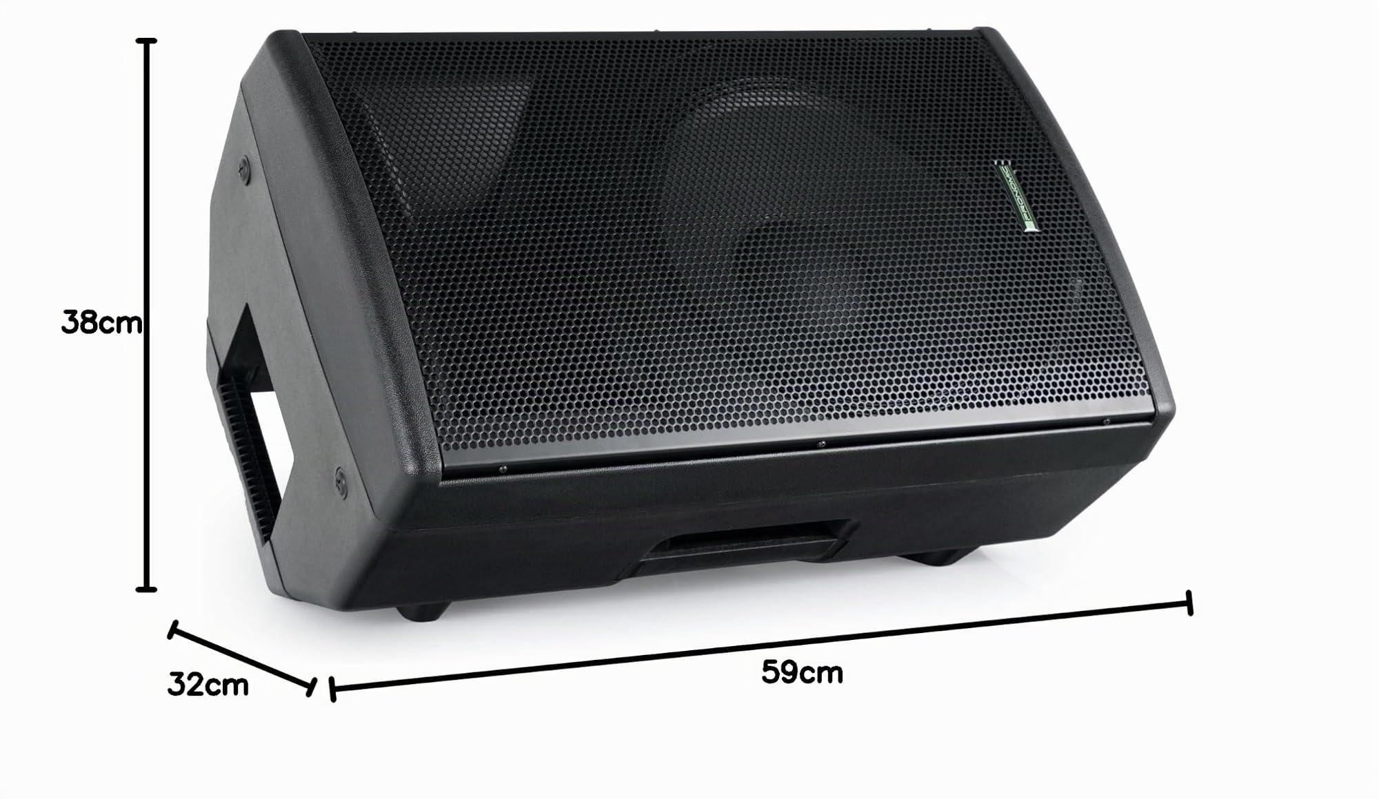 Pronomic E-212 MA Cassa Attiva 12" 500 Watt Set con Statavi, Altoparlanti | Woofer: 12" (305 mm), Tweeter: driver a compressione 1, SPL: 120 dB, Potenza: 120 Watt (RMS)/ 250 Watt (Peak), 35 mm), 8 kHz