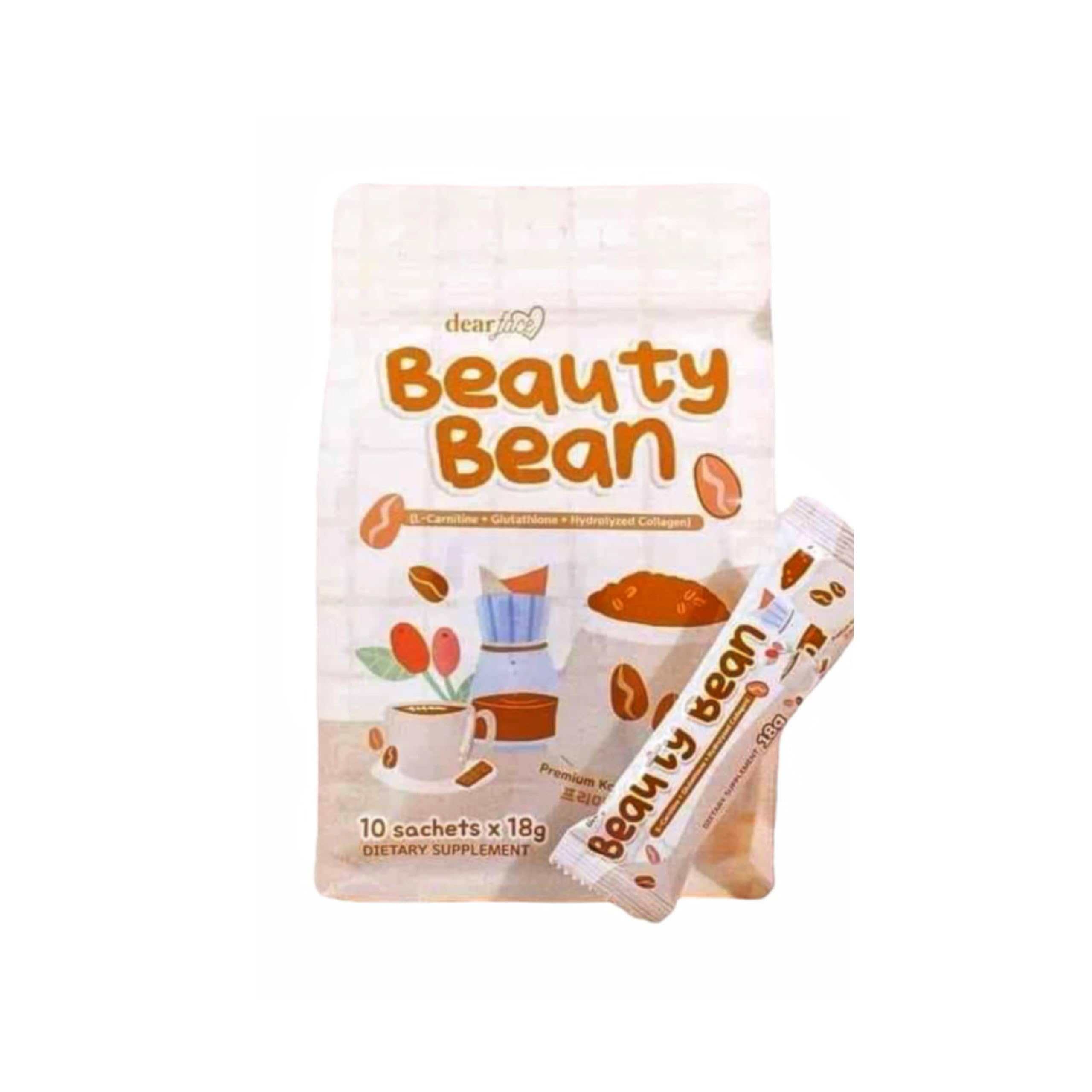Generic Dear Face Beauty Bean Premium Korean Mocha Drink, 10 Sachets