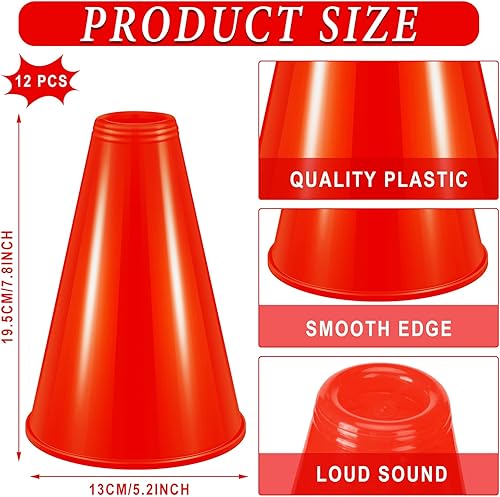 Miniatura 2 de Sosation 24 pompones azules de animación y animadora para recuerdos de fiesta de ruidosos para deportes megáfono de animación para animación baile