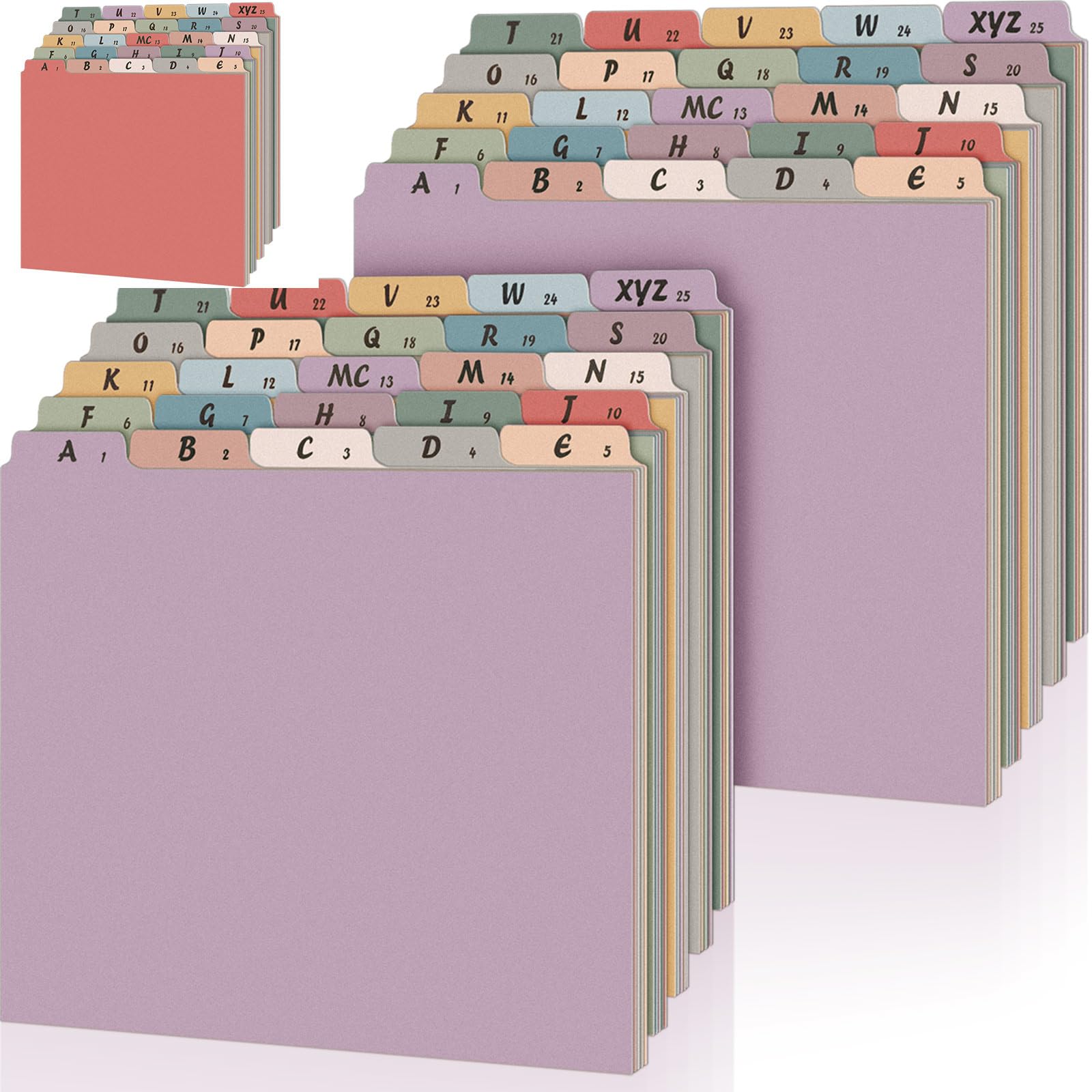 Amazon.com : Noveread 75 Pcs A-Z Alphabet Top Tab File Guides Set ...