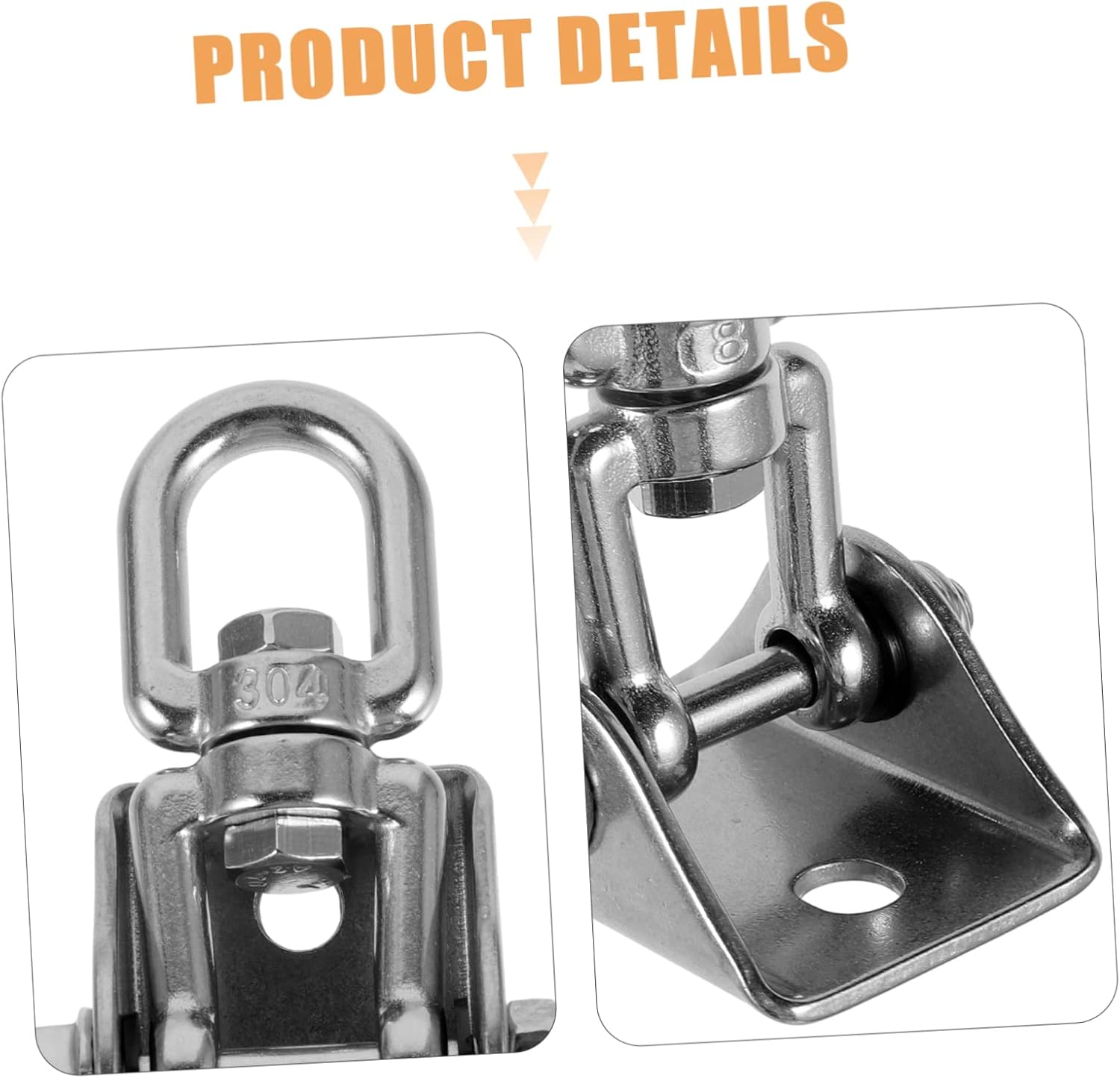 Happyyami 1set Hammock Hanger Kit Heavy Duty Swing Hook for Punching Bags Easy to Install and Fixings for Ceiling and Wall Use