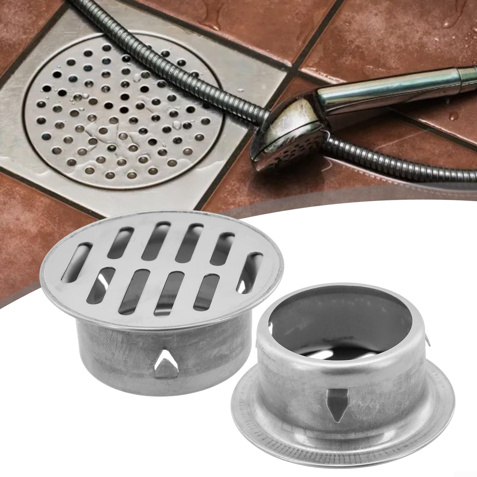 Tuyau De Vidange PVC 110mm Avec Drain Intégré - Pour Balcon, Terrasse - Blanc