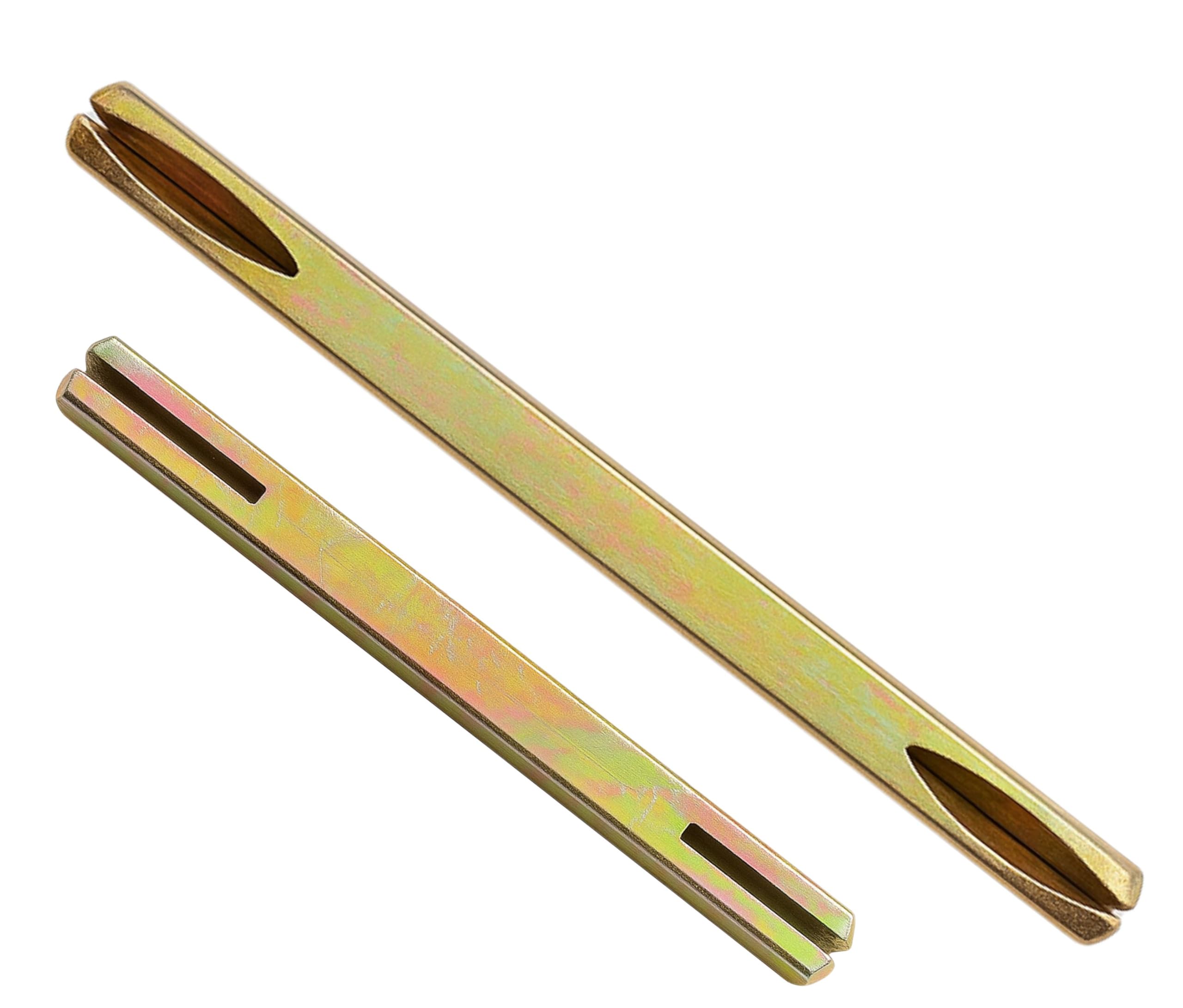 8mm Windows UPVC and Door Handle Split Spindle Bar 90mm to 150mm Solid Steel Silver Metal Spindles Slotted Ends for Window Doors Gate Handles (8mm x 150mm)