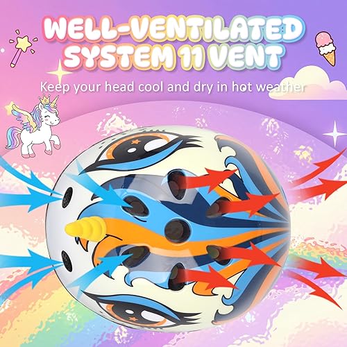 Miniatura 37 de Casco de bicicleta para niños pequeños, ajustable y multideportivo para niños y niñas, 2 tamaños