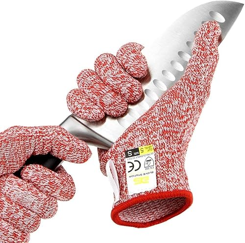 Vista 43 de Glove Station Ultra Durable Series Cut Resistant Gloves - Cutting Gloves for Chefs, BBQ and Cooking - Level 5 Protection Gris granito