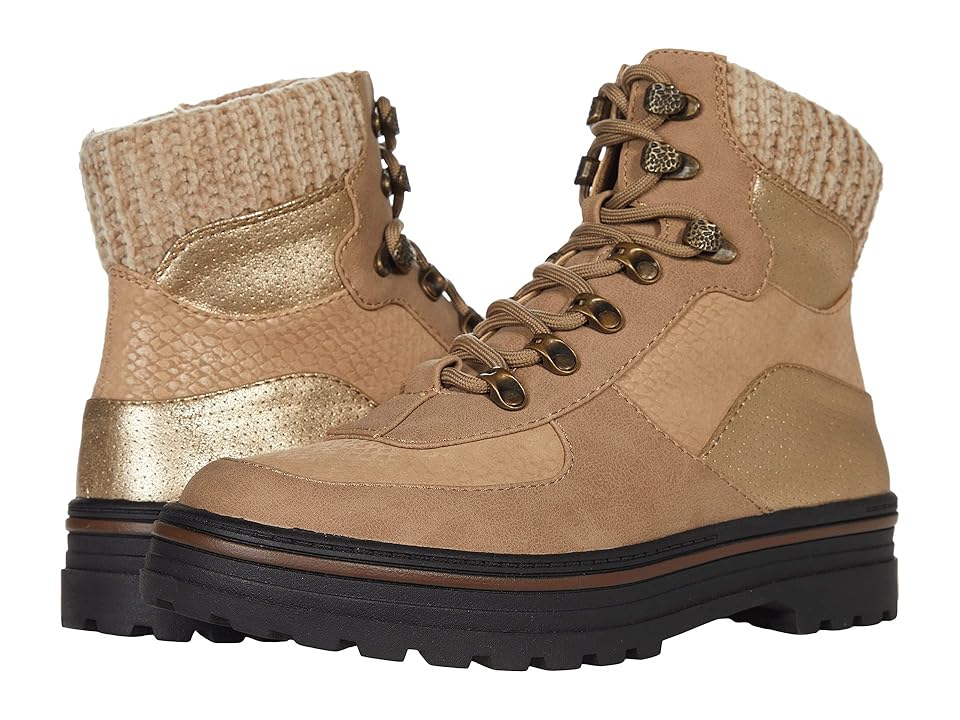 Blowfish Malibu Herstory (Beach Prospector/Sand Exotic/Gold Metallic) Women's Shoes INTERNATIONAL SHIPPING