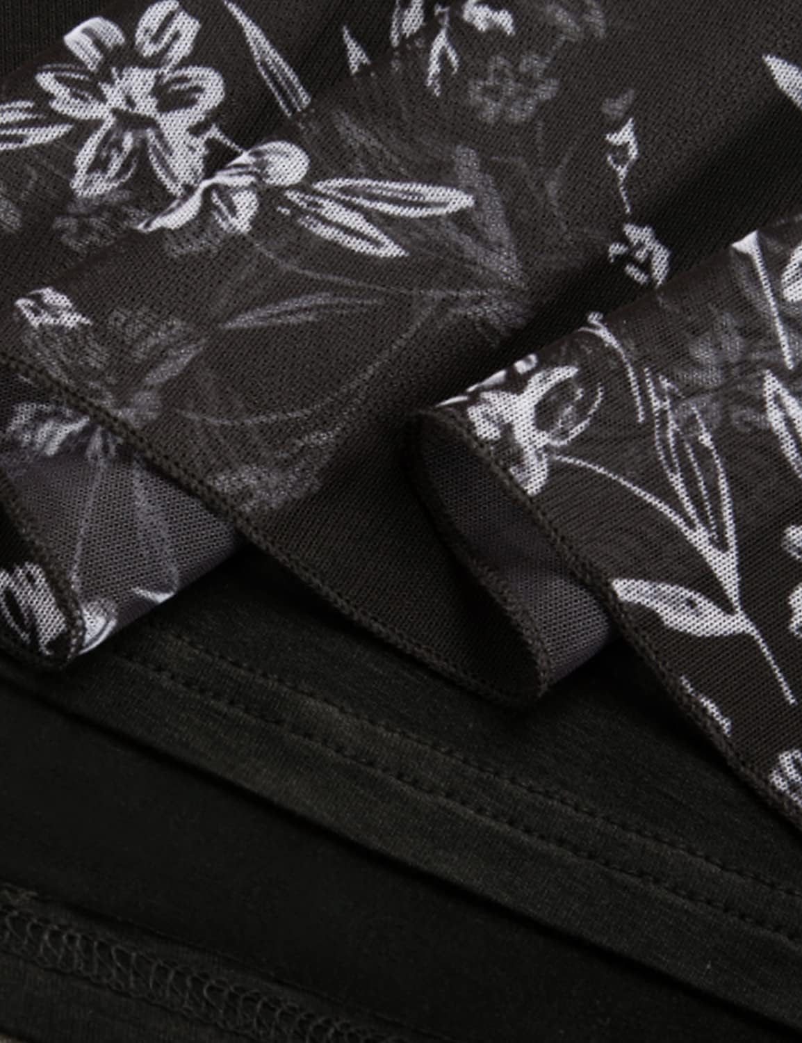 SeSe Code Womens Ruffle 3/4 Sleeve Stretchy Mesh Dress Wedding Guest Dresses - Image 4