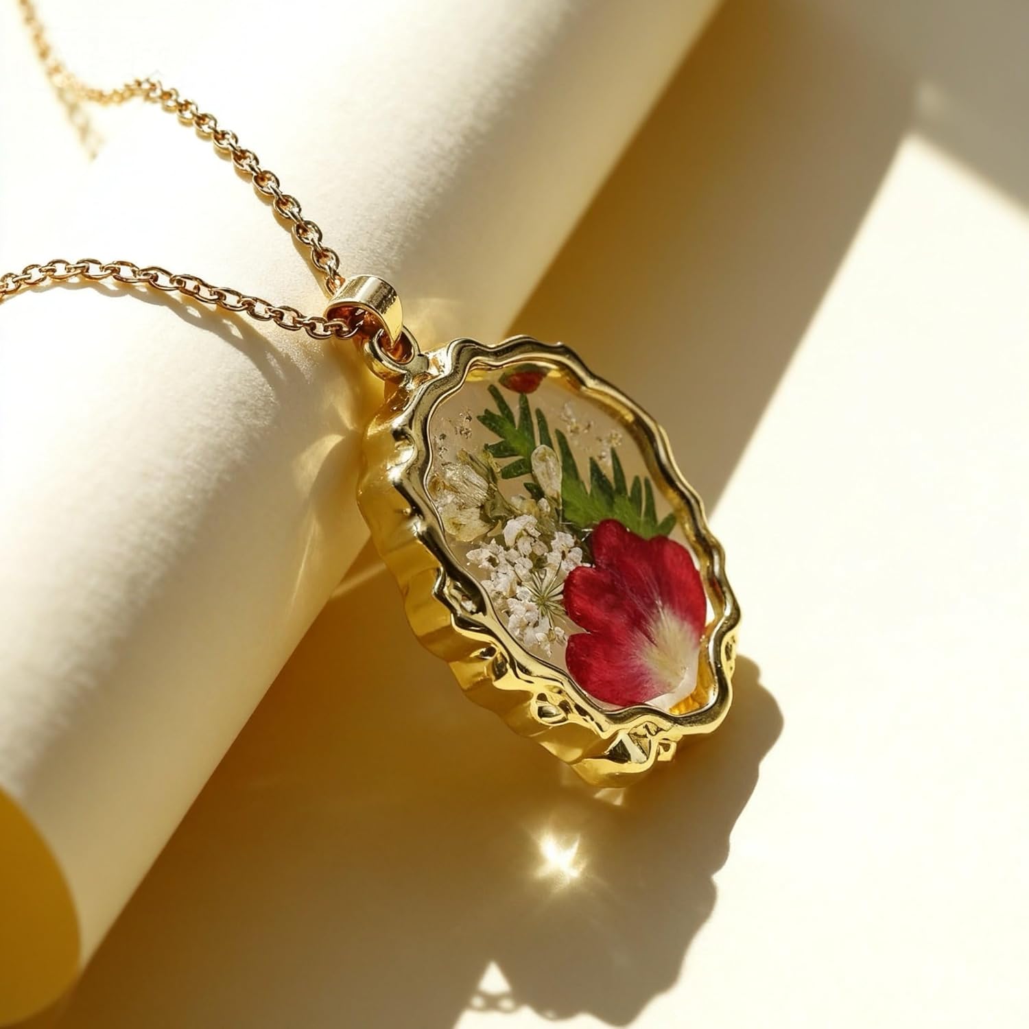 Birth Flower Necklace,1-12 Birth Month Flower Handmade Pendant Necklaces for Women Personalized Custom Floral Jewelry,Boho jewelry,Birthday Gift for Women Girls Best Friend - Image 9