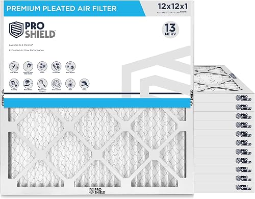 12x12x1 MERV 13 Pleated Filter 12 Pack