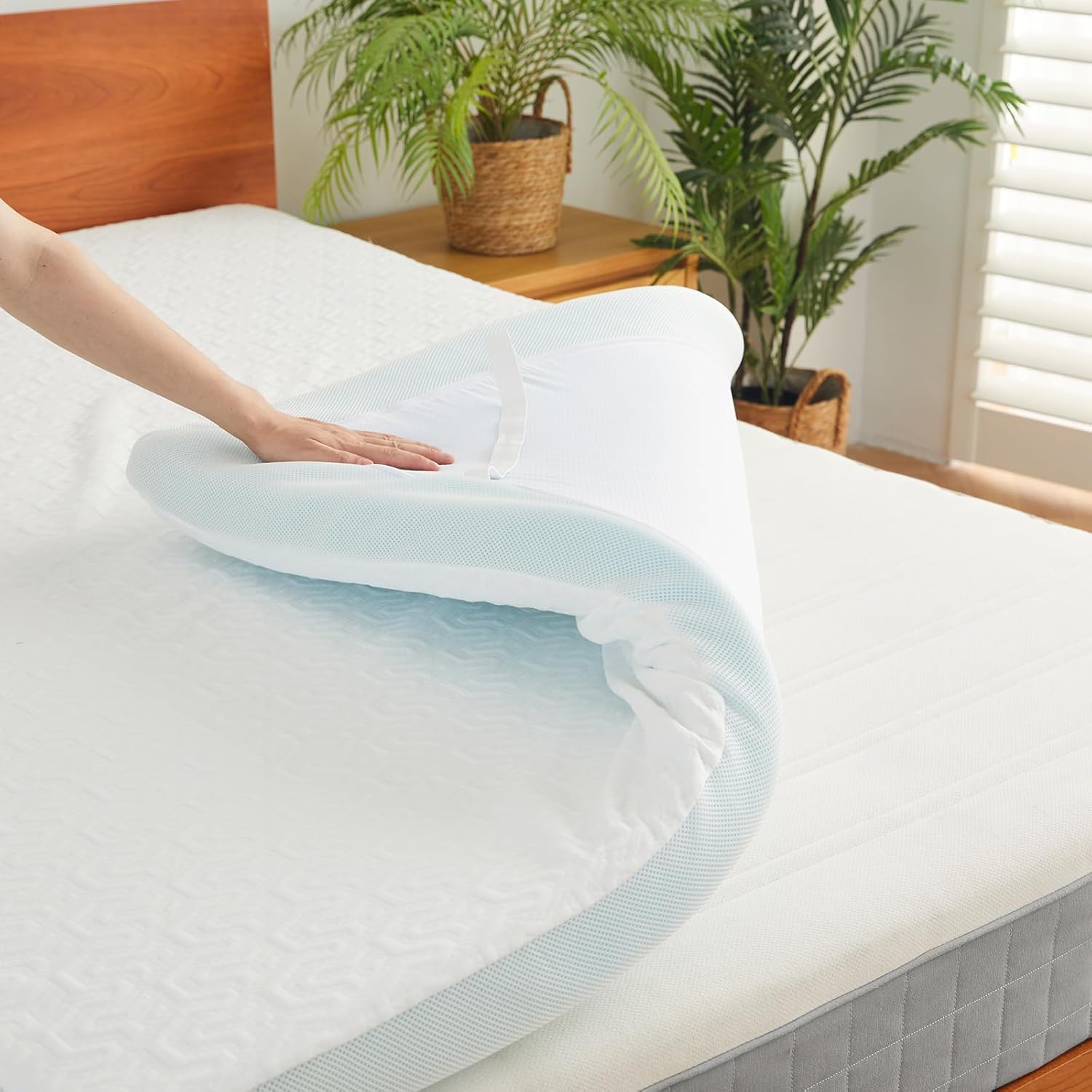 Belffin 3 Inch Gel Memory Foam Mattress Topper King Size