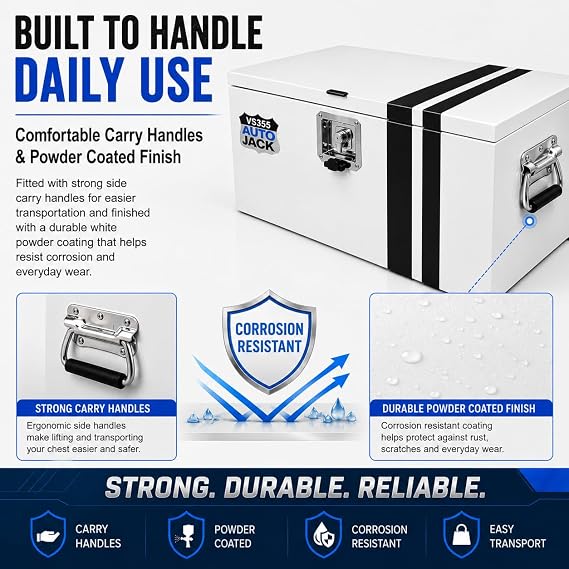 Autojack Van Storage Safe Van Vault Heavy Duty Steel Site Tool Chest 355mm