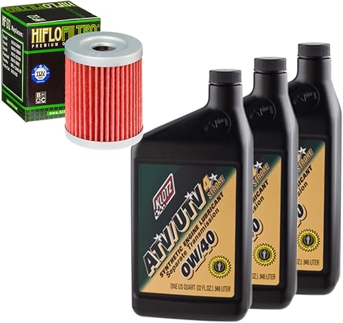 Kit de cambio de aceite para Suzuki 2004 Lt-Z250 QuadSport Z sintético 0W-40