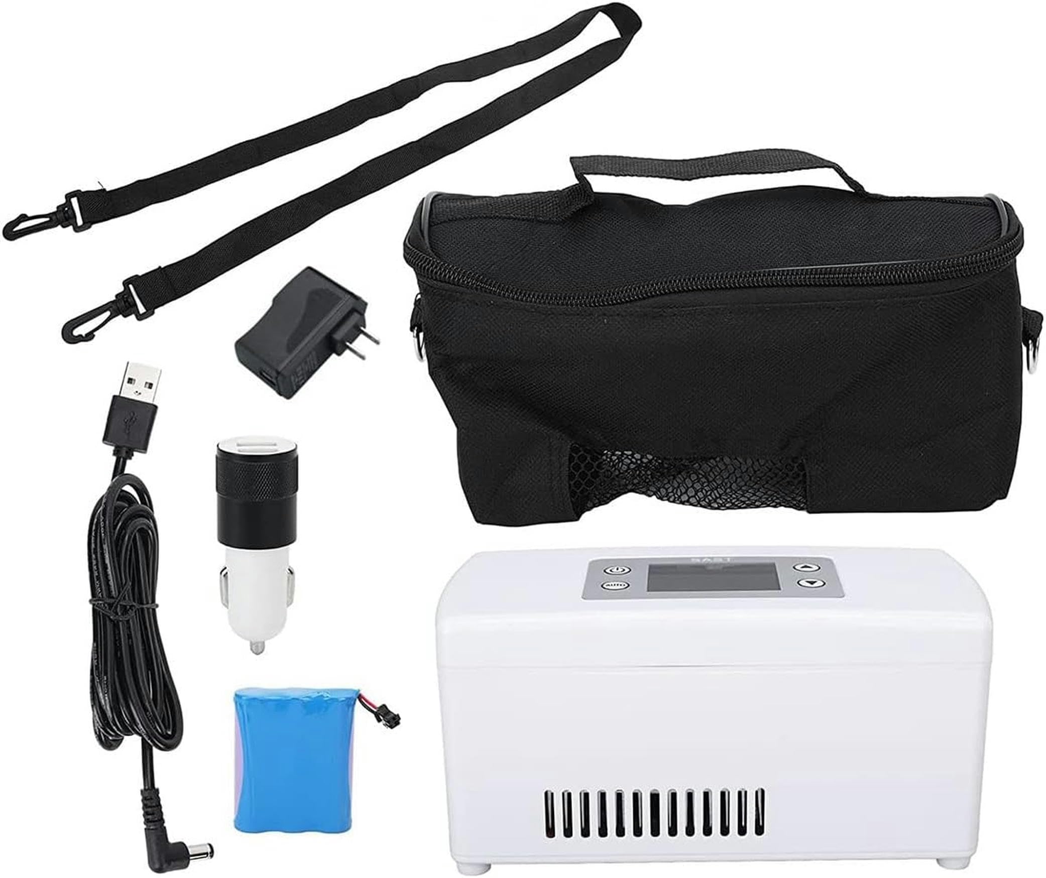 Mini refrigerador para diabéticos de Viaje Refrigerador de insulina Refrigerador portátil para medicamentos Estuche de enfriamiento de medicamentos Compacto para automóvil 2-8 ℃ Caja refrigeradora p