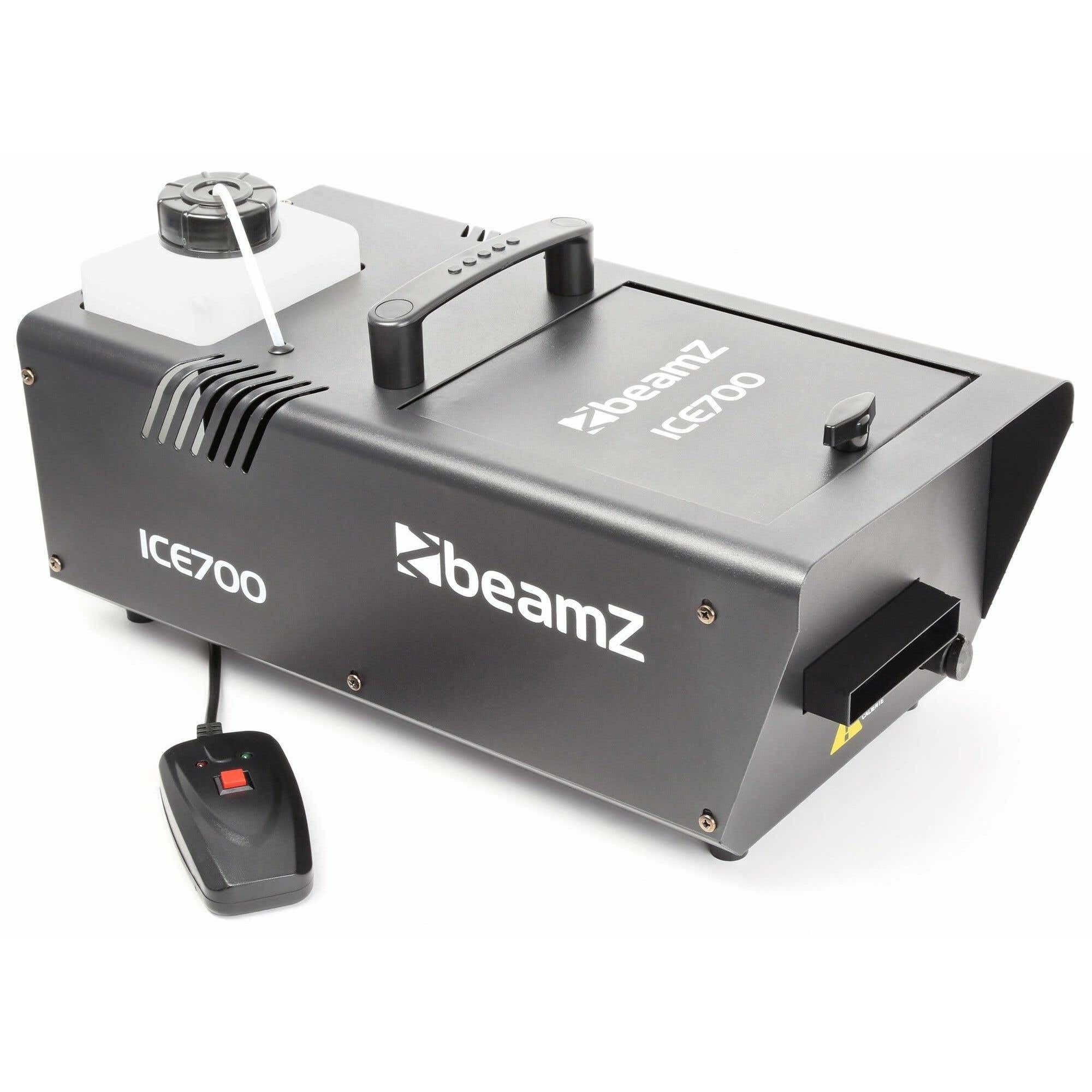 BeamZ ICE700 Máquina de humo de suelo, Máquina de humo bajo, Máquina de niebla de suelo de 700 W, ideal para bodas, pequeños conciertos, eventos, celebraciones, eventos o fiestas de halloween