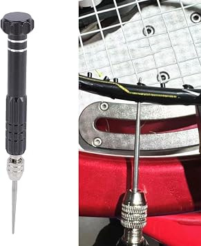 RiToEasysports Tennis Stringing Machine, Steel Awl with Spring Back Function Durable Aluminum Alloy Racket Tool for Quick Racquet Stringing