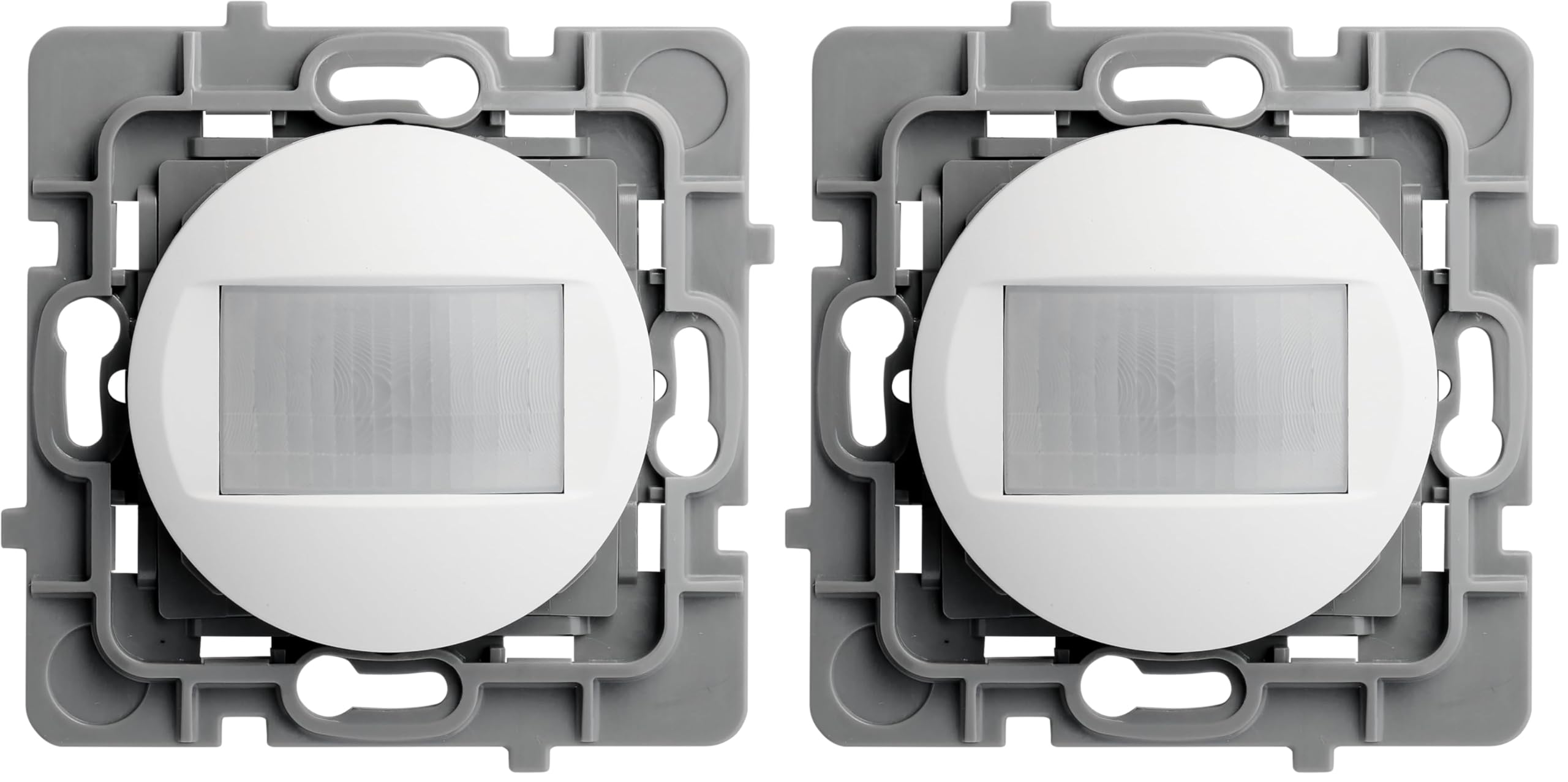 DEBFLEX - Casual Evo - Interrupteur Automatique à Détection de Mouvements 10A - Compatible LED - Pratique & Economique - Support Métal - Pour Installation Encastrée - Blanc (Lot de 2)