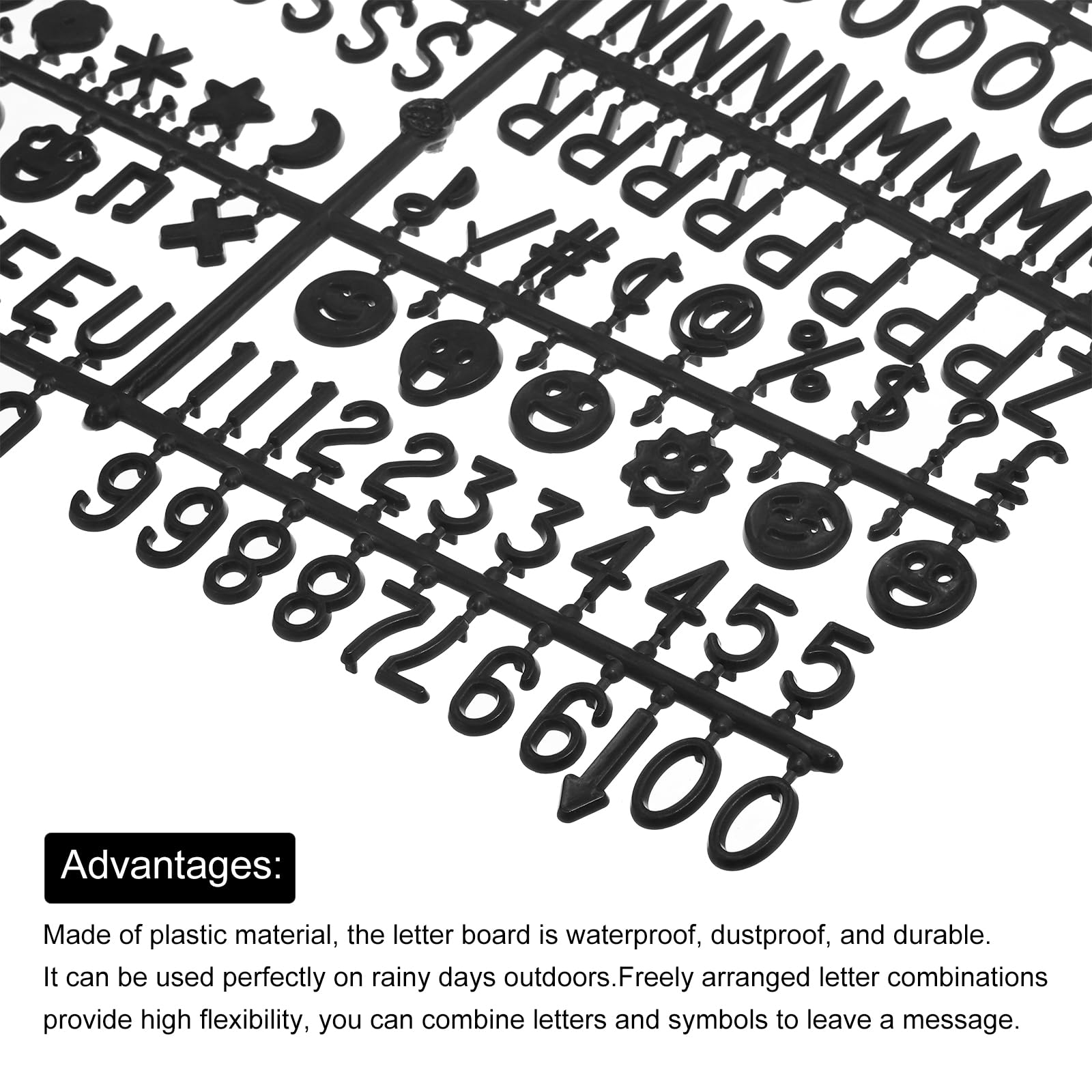 QUARKZMAN Lettres En Feutrine Noires - Chiffres Et Symboles 3 4 Pouce Tableau B 645906