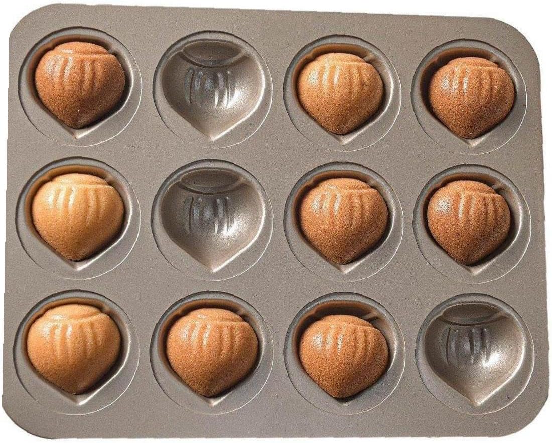 Amazon 3d チェスナット ケーキ パン ベーキング型 ノンスティック マドレーヌ パン キャビティ マドレーヌ型 パンデザート