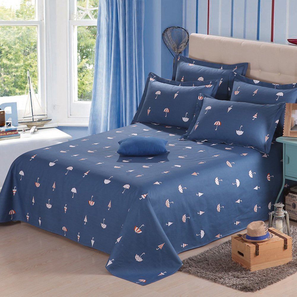 Drap en coton matelassé lit double 250x270cm idéal pour le dortoir et la chambre