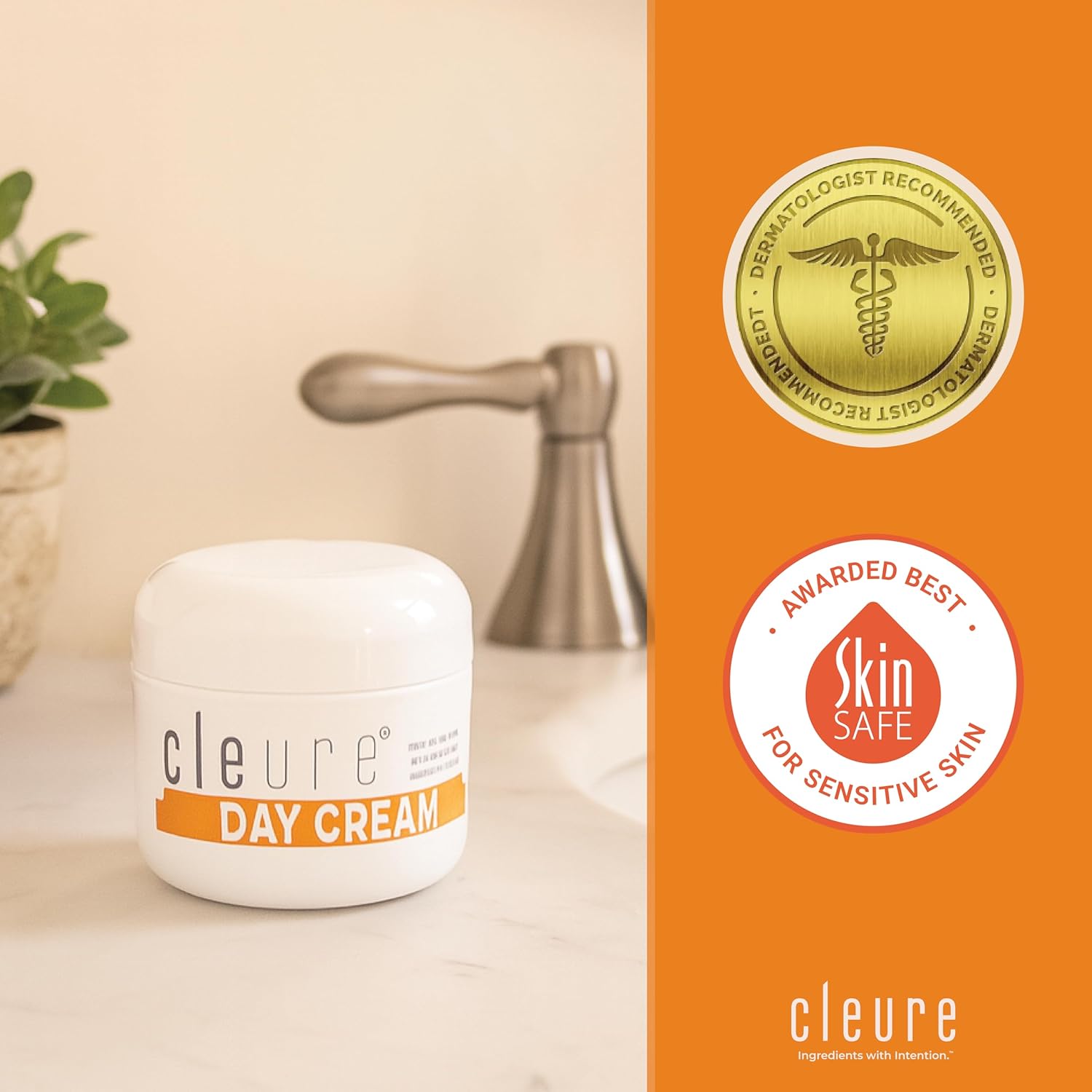 Cleure Anti-Aging Day Cream & Facial Moisturizer w/Pure Shea Butter for Sensitive Skin - Fragrance Free, Gluten, Salicylate and Paraben Free (2 oz, Pack of 1) - Image 7