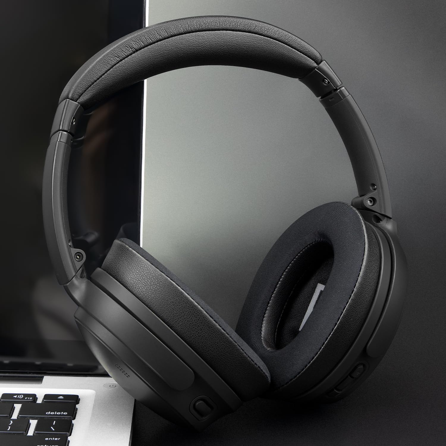 SOULWIT Gel Refroidissement Mousse Coussin Coussinets pour Bose QuietComfort 45 (QC45)/QuietComfort SE (QC SE)/New Quiet Comfort Wireless sur-Auriculaires Écouteurs, Mousse de Bruit à Haute densité
