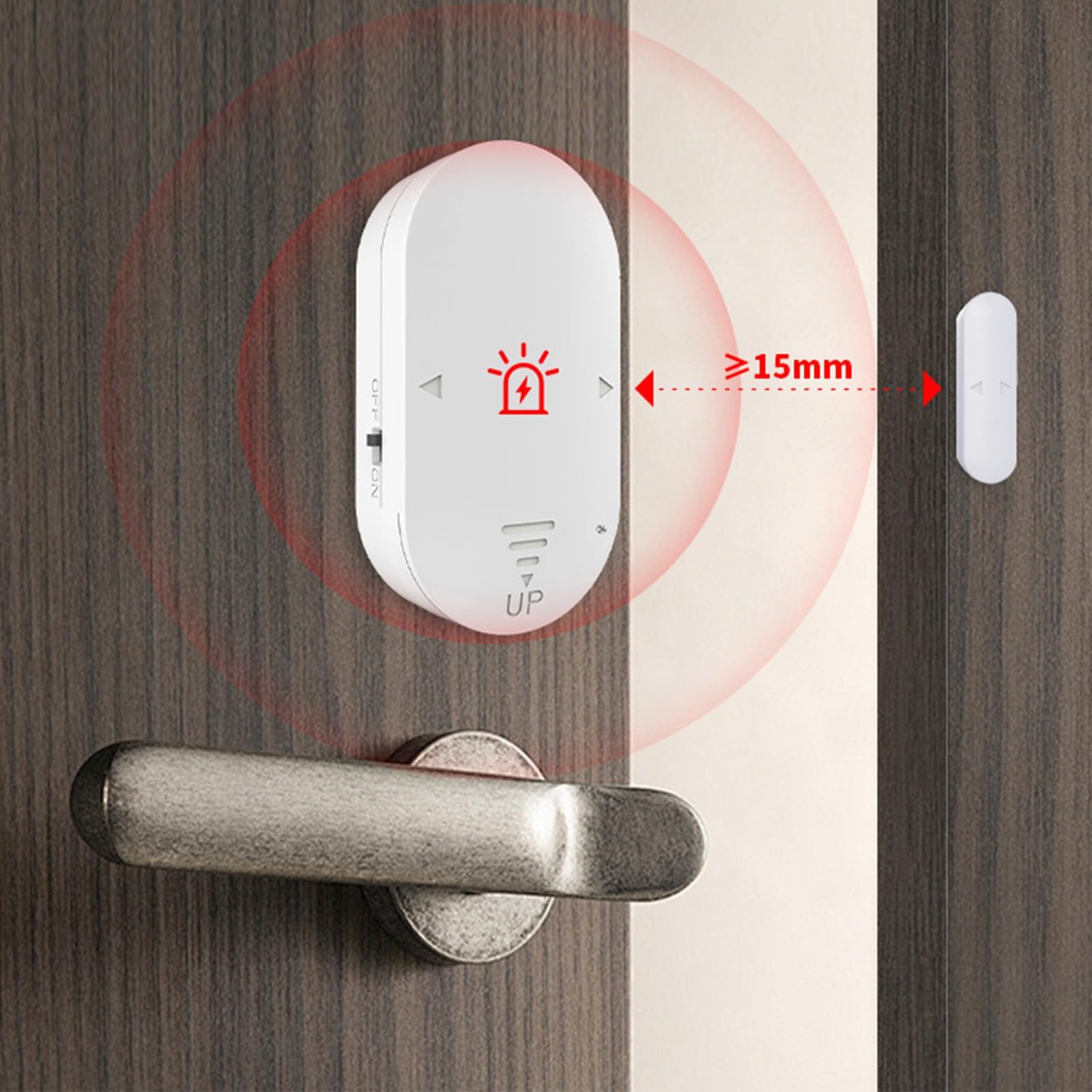 Dispositivo di sicurezza dei sensori dell'allarme della finestra e della porta con i volumi regolabili per l'appartamento dell'ufficio domestico