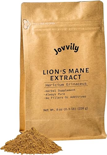 Miniatura 10 de Jovvily Extracto de hongo melena de león, 1 libra, extracto de hericium erinaceus, suplemento herbario, siempre puro