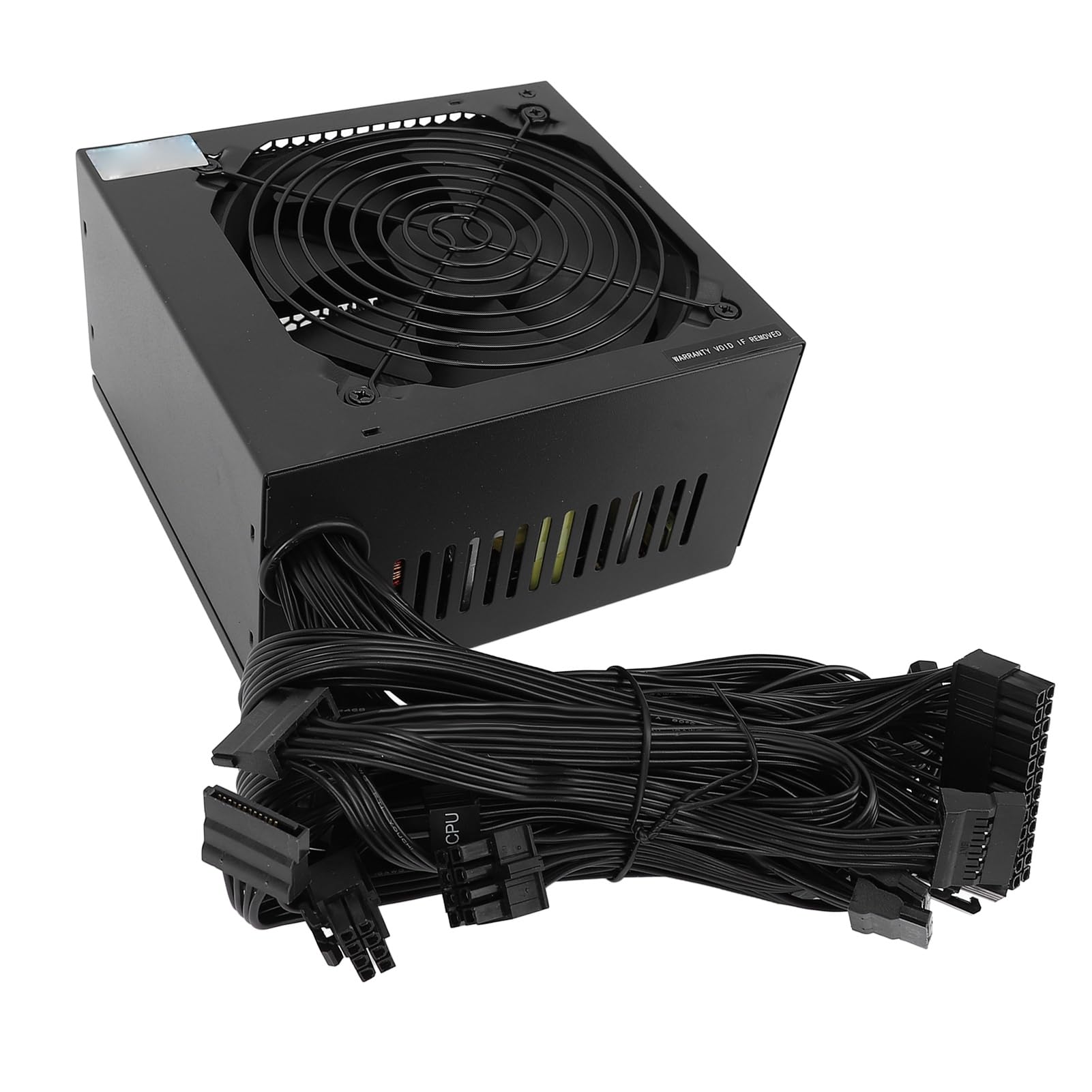 PUSOKEI Alimentatore da Gioco da 600 W per Desktop ATX |Alimentatore per Computer Dual Core con Ventola Nera da 12 Cm, Supporta il