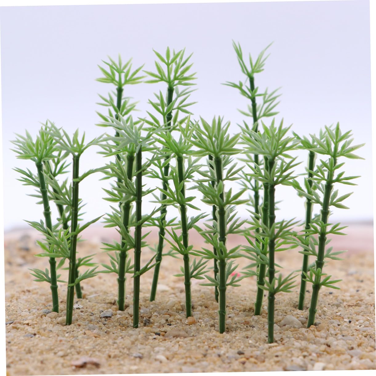 100 Pezzi Modelli Scena Architettonica Altezza Mista Verde per Diorama e Layout Treno