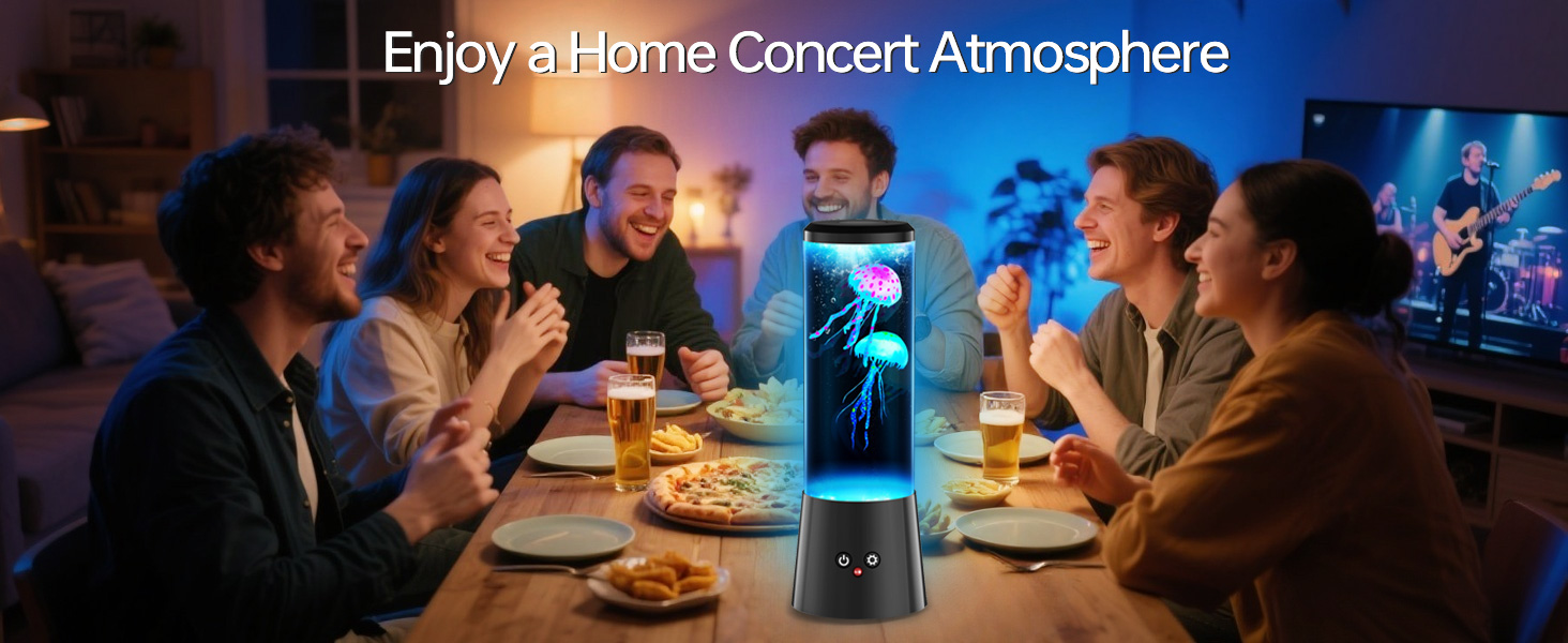 Image of Jellyfish Lamp,Large LED Jellyfish Table lamp,Remote Dimmable Control Multi-Color Mood Light,Best Holiday Gift of Adult and Kids,for Room Decoration and Set The Mood (Jellyfish lamp)