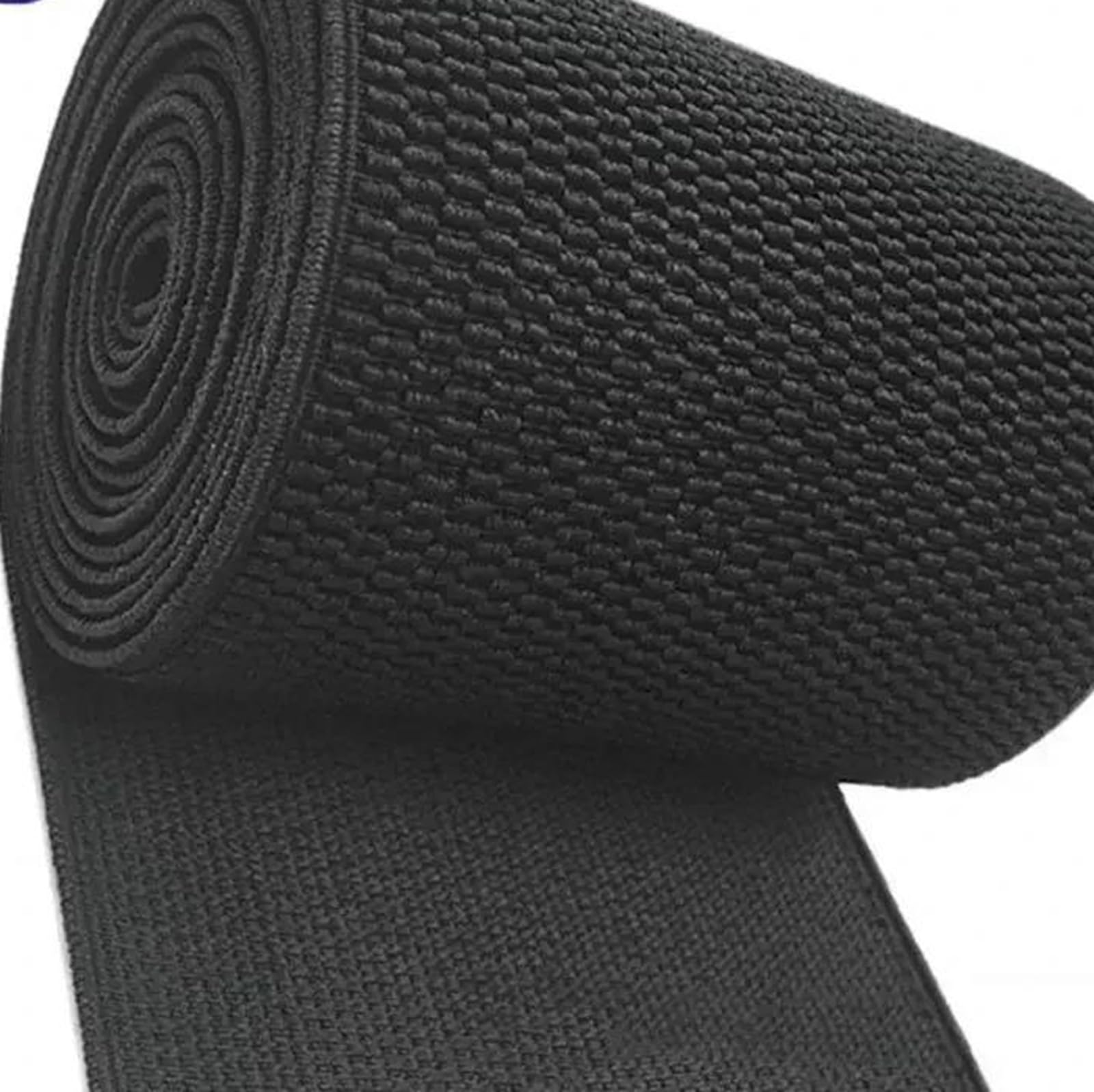 Bandas elásticas Banda elástica Ancha y Plana 4 Metros (2,5-10 cm) de Cinta de Goma for Coser Ropa, Cinturilla, Falda, cinturón, Accesorios de Ropa, Color Negro, 100 mm(Schwarz,60mm)