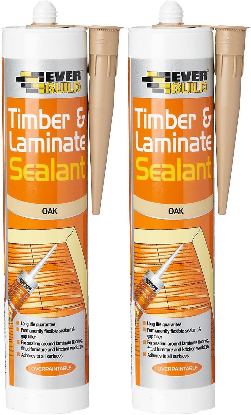 Everbuild Timber and Laminate Sealant, Oak, 290 ml (Pack of 2)