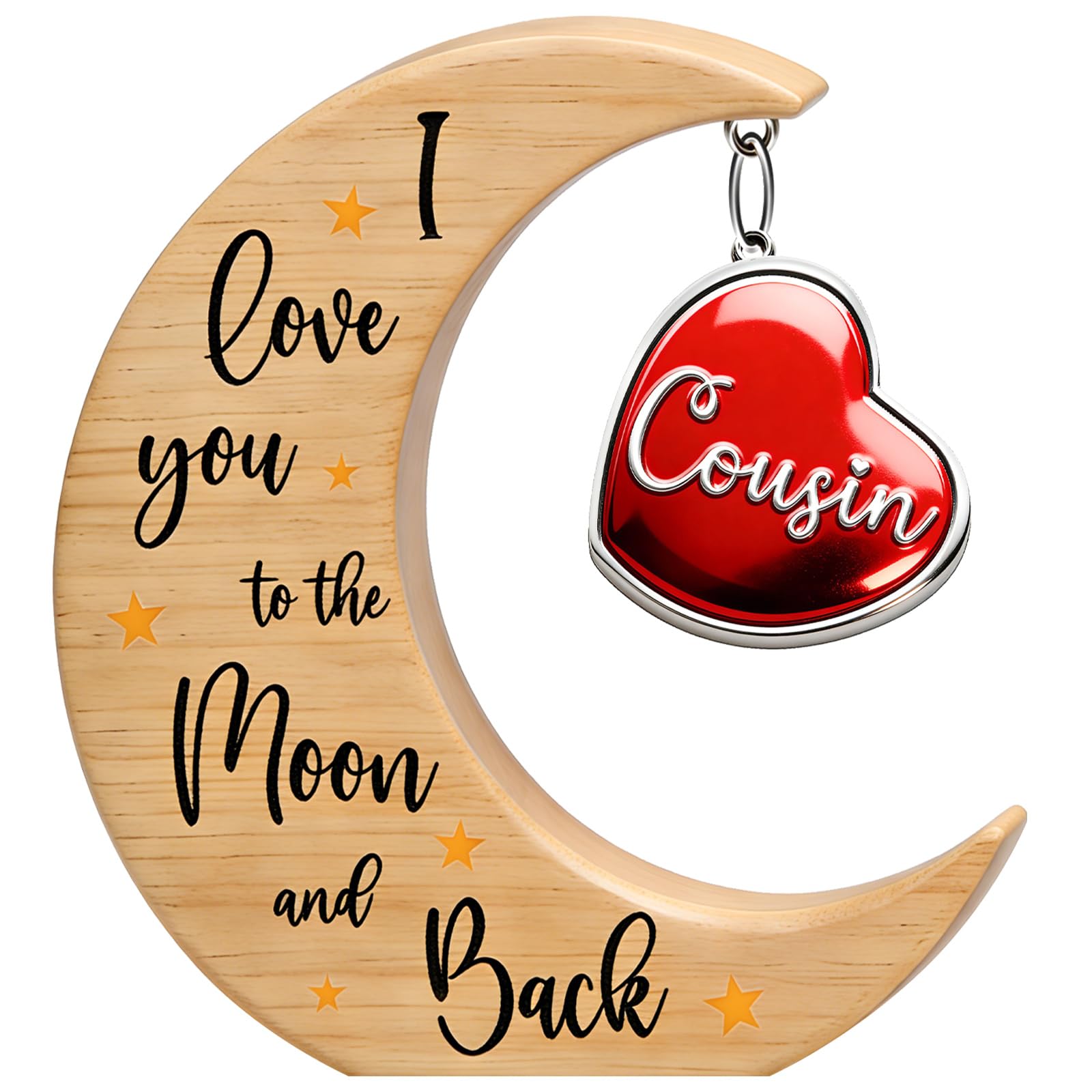 Cousin Gifts for Women Cousin Birthday Gift for New Cousin Sister Mothers Day Thanksgiving Christmas Valentines Day Gift for Cousin Female Keepsake Moon Table Sign