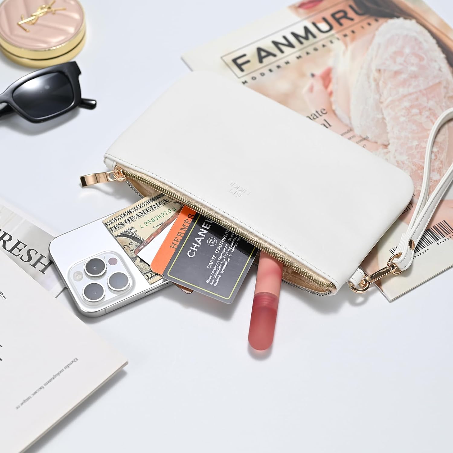 GM LIKKIE Wristlet Purse for Women, Evening Clutch Purse with strap for Party and Prom, Beach Bag for Summer - Image 3