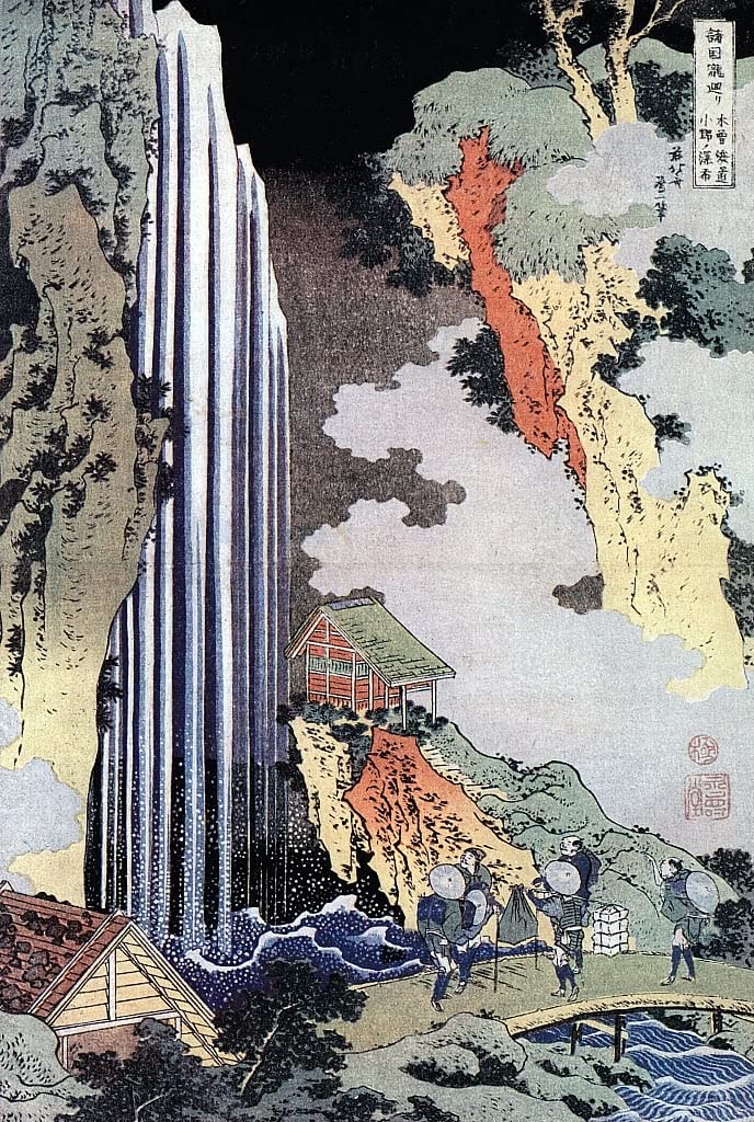 Affiche Cascade d'Ono de Hokusai déco murale estampe japonaise - 5