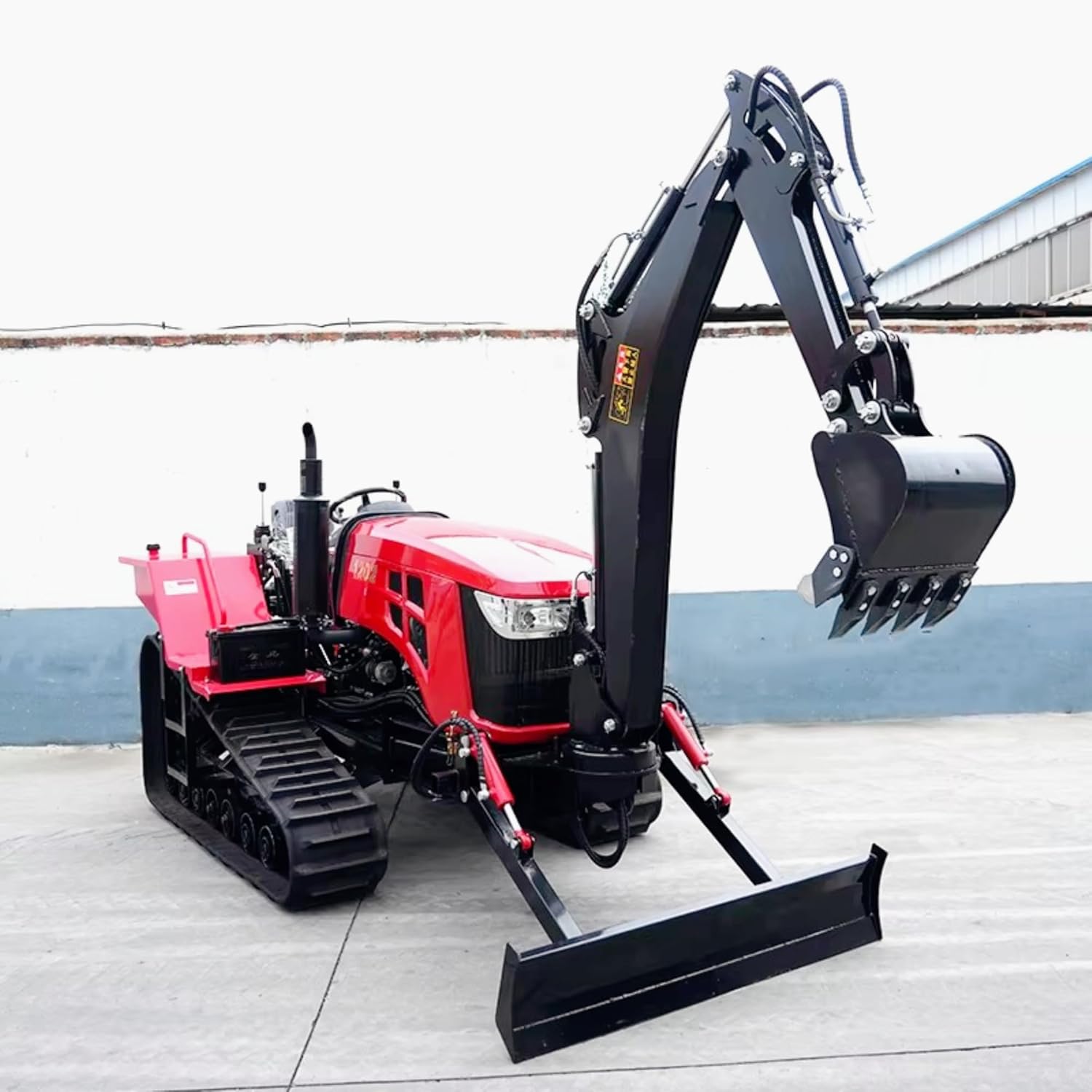 Tracked Farm Tractor with Rubber Tracks, Compact Crawler Tractor for Wet Soil & Steep Terrain, High Torque Diesel Engine Agricultural Track Tractor for Plowing, Leveling & Orchard Use