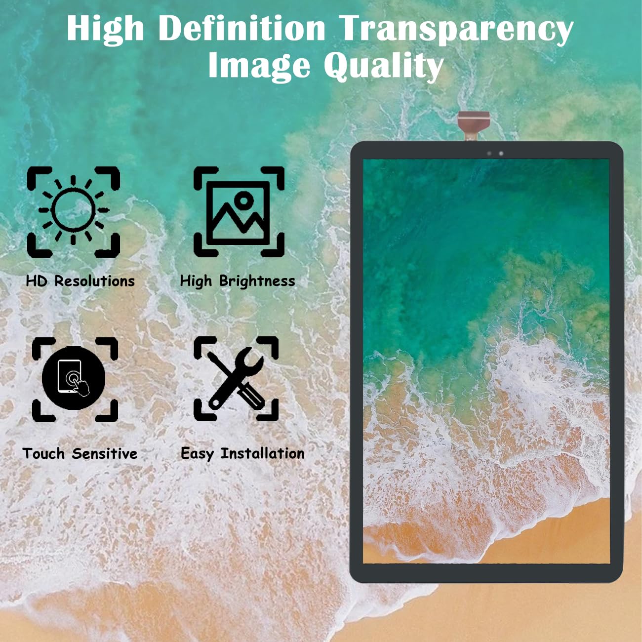 Schermo di ricambio per schermo LCD Samsung Tab A 10.5 (2018) T590 T595 con kit