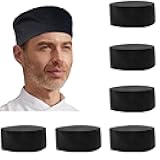 6 Pcs Unisex Vent Chef Hats Adjustable Kitchen Cooking Caps with Breathable Mesh Top for Chefs Cooker and Worker