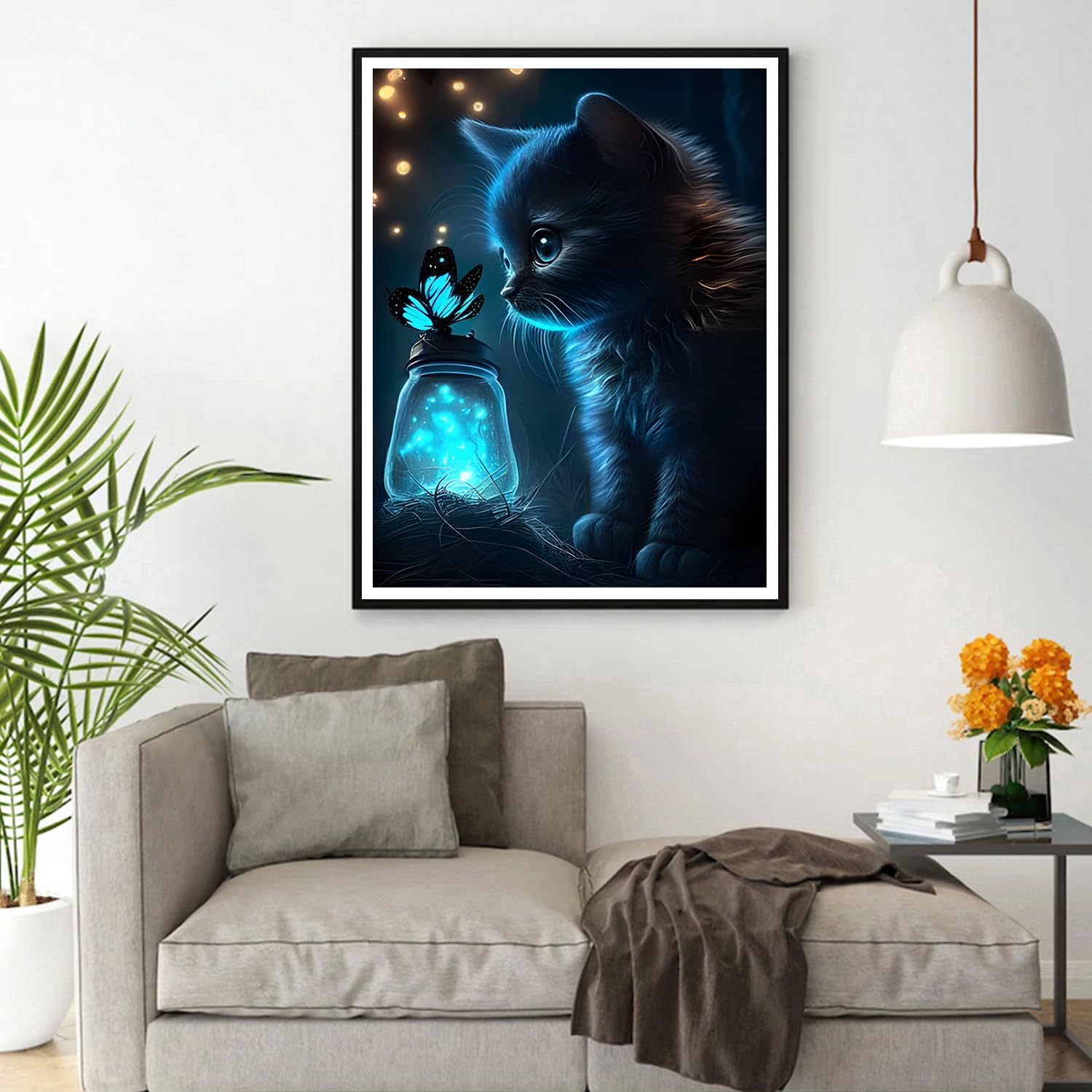 DPHERO Diamant Painting Katze - 5D DIY Set 30x40cm Für Erwachsene