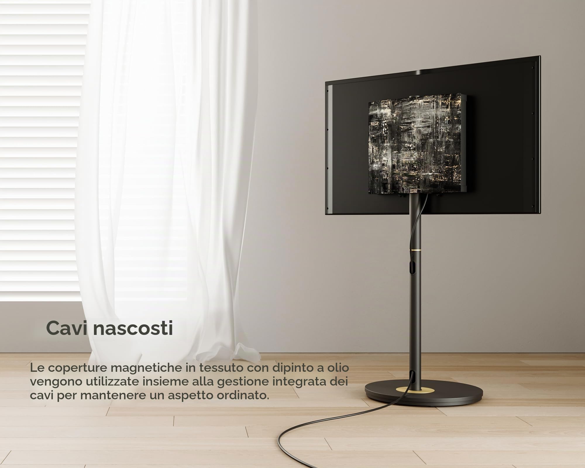 FITUEYES Supporto TV da Pavimento per 32" - 65" Televisore Portatile con Ruote Massima 35 kg Regolazione Altezza Massimo VESA 400 * 400mm Serie Master
