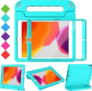 BMOUO iPad 9th/8th/7th Generation Case for Kids,iPad 10.2 Case,Shockproof Convertible Handle Stand Kids Case for New iPad 10.2 inch 2021/2020/2019 (iPad 9th Gen/8th Gen/7th Generation), Turquoise