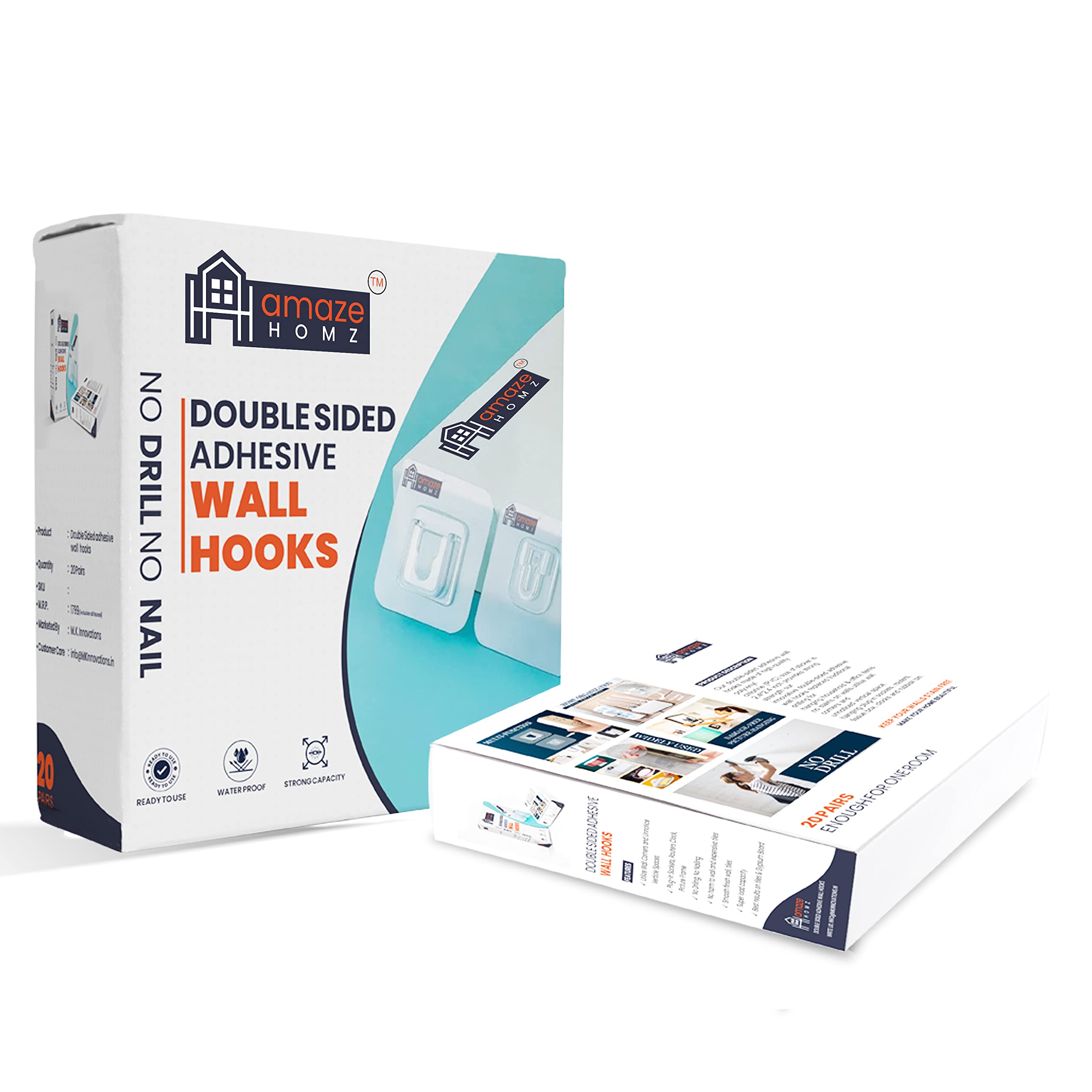 See full amazon price history chart for amaze HOMZ - Double Sided Adhesive Wall Hooks | Transparent Self Adhesive Waterproof Magic Male Female Wall Sticker Hook Clothing Hanging Towel Bathroom | Utensil Hook Holder Wall Hooks (Pack-of-20) amaze HOMZ - Double Sided Adhesive Wall Hooks | Transparent Self Adhesive Waterproof Magic Male Female Wall Sticker Hook Clothing Hanging Towel Bathroom | Utensil Hook Holder Wall Hooks (Pack-of-20) (B0BR9NNHV6) Amazon Price History, Amazon Price Tracker
