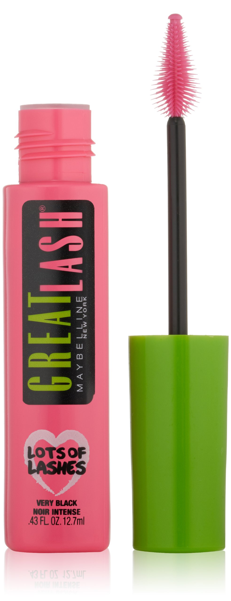 MAYBELLINE Myb Masc Grt Lsh Lots Vry Size .43 O Great Lash Mascara Lots Of Lashes Washable Very Black