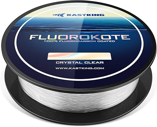 Miniatura 10 de KastKing Fluorokote 100% línea de pesca recubierta de fluorocarbono, líder de fluorocarbono, claridad extrema, hundimiento rápido, resistente a
