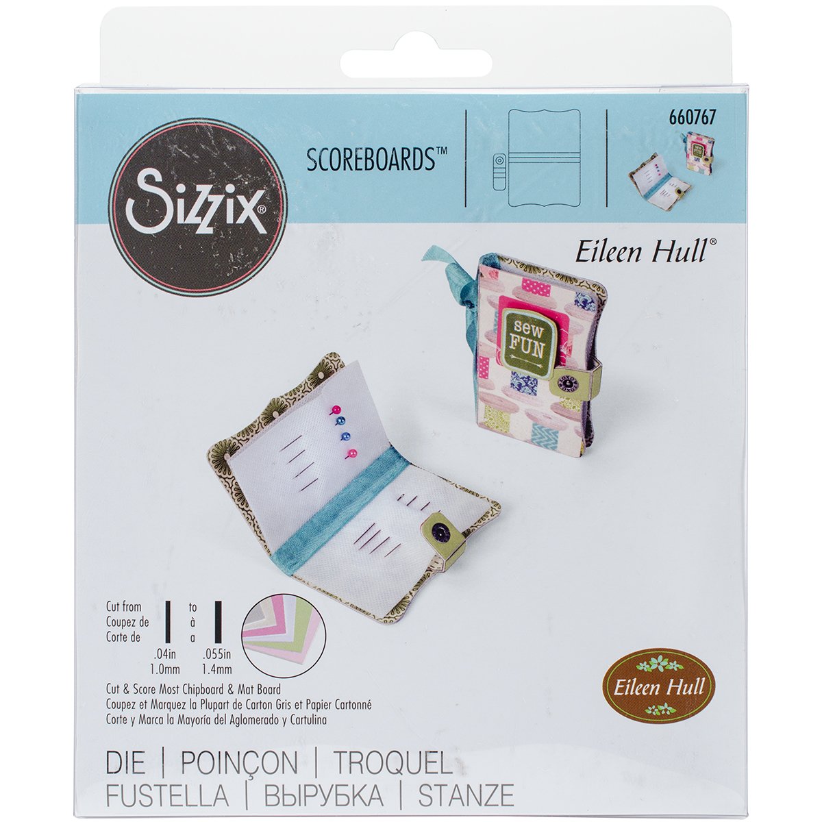 Sizzix ScoreBoards Die Livre à Aiguilles pour ranger épingles sans couture